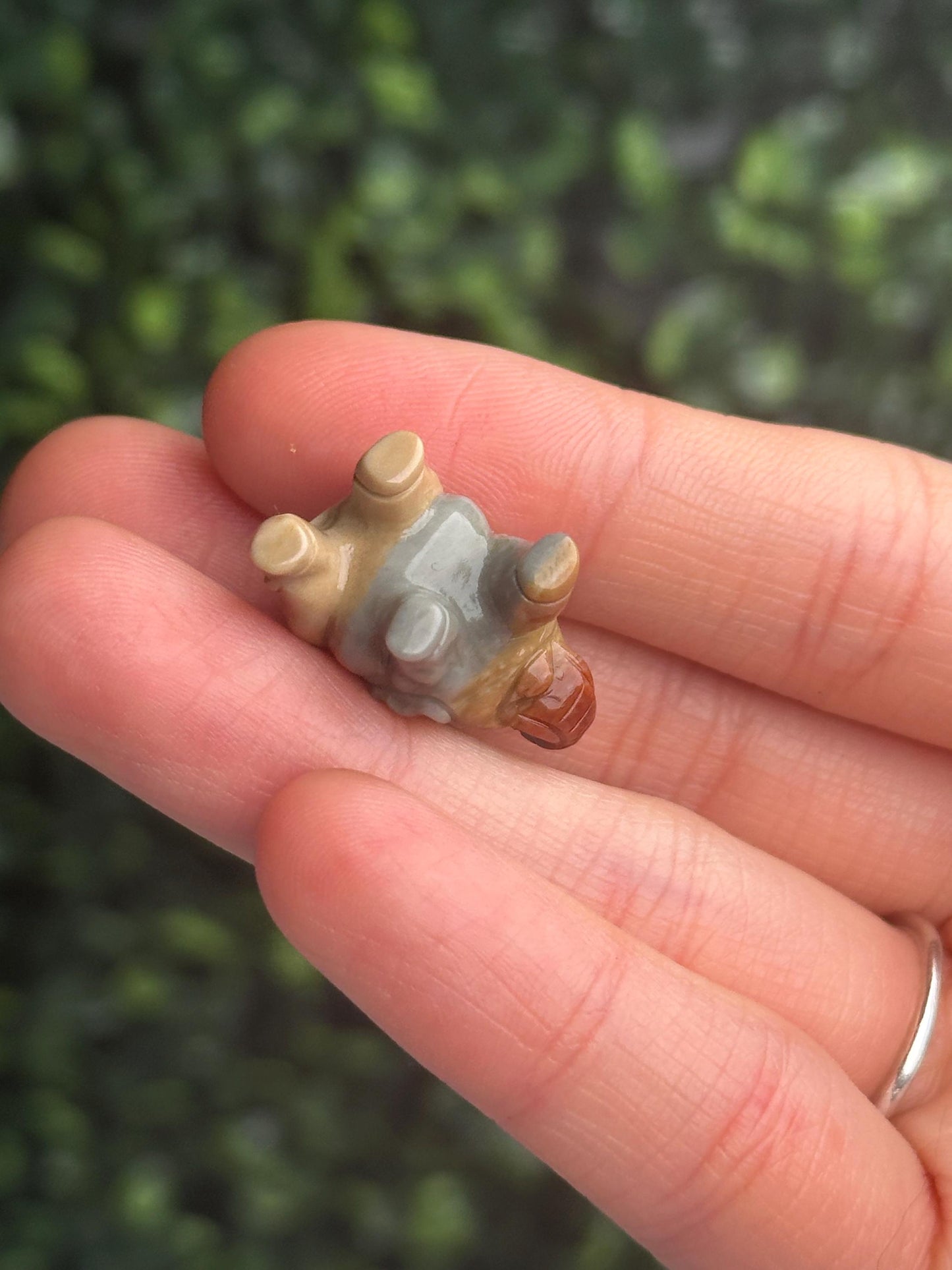 Mini Alashan Agate Elephant Carving | Natural Colorful Agate Crystal Figurine | Hand Carved Animal Decor Gift for Collectors