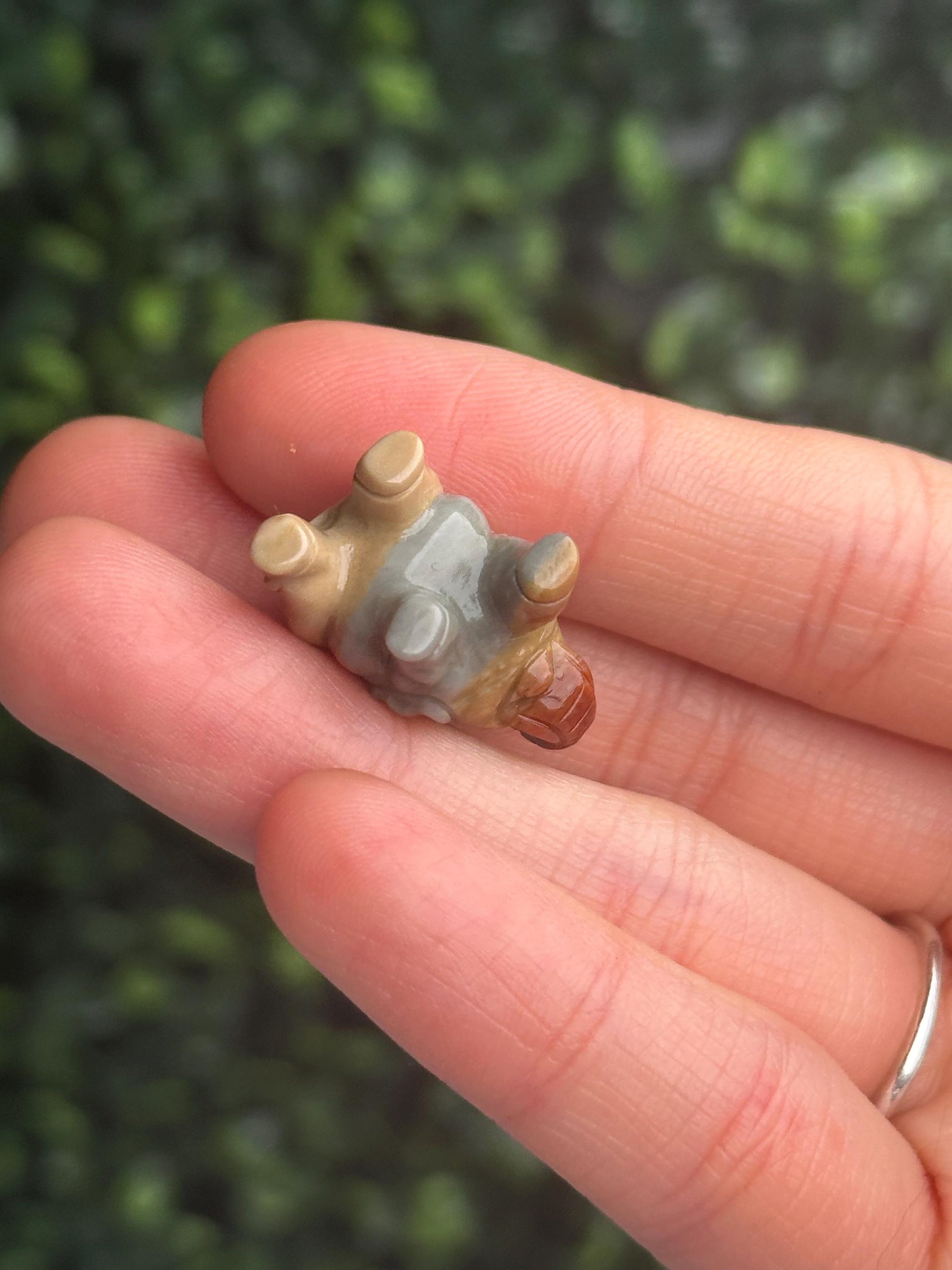 Mini Alashan Agate Elephant Carving | Natural Colorful Agate Crystal Figurine | Hand Carved Animal Decor Gift for Collectors