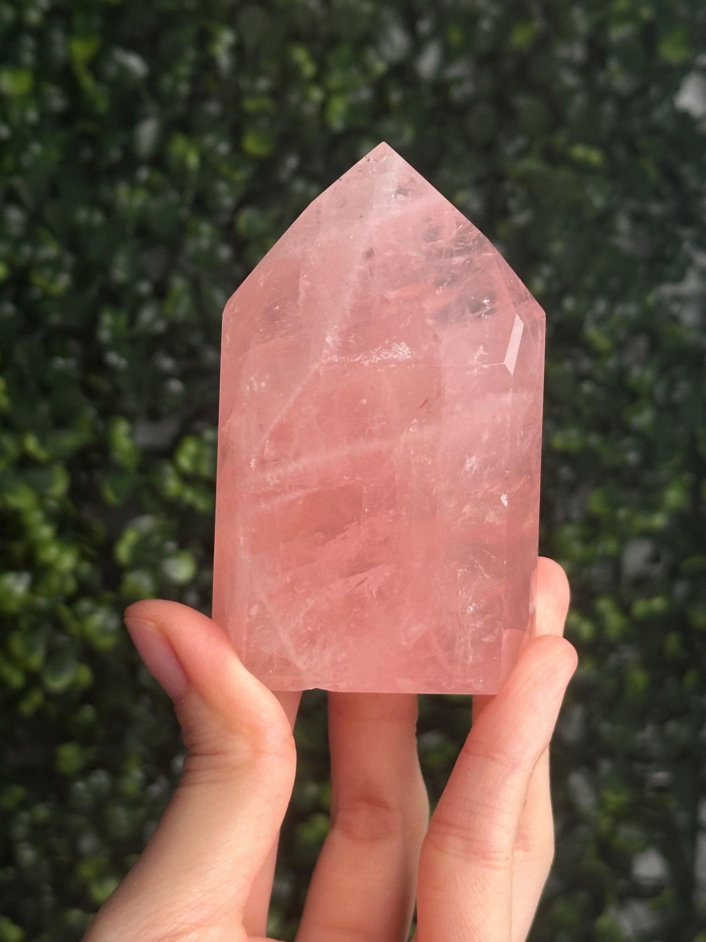 HQ Gemmy Rose Quartz Tower from Brazil | Natural High Clarity Pink Quartz Crystal Point | Collector Specimen, Home Decor & Gift