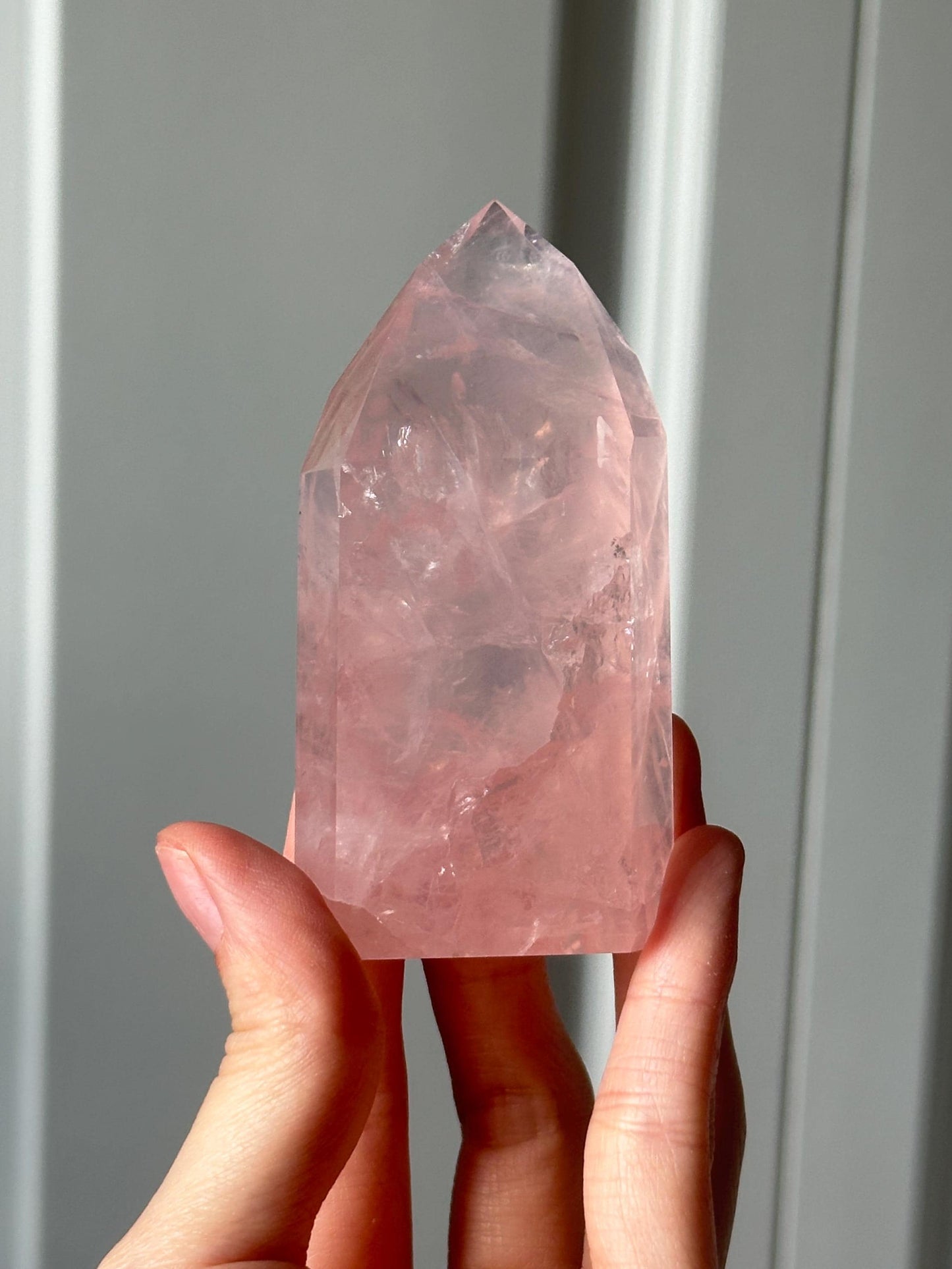HQ Gemmy Rose Quartz Tower from Brazil | Natural High Clarity Pink Quartz Crystal Point | Collector Specimen, Home Decor & Gift
