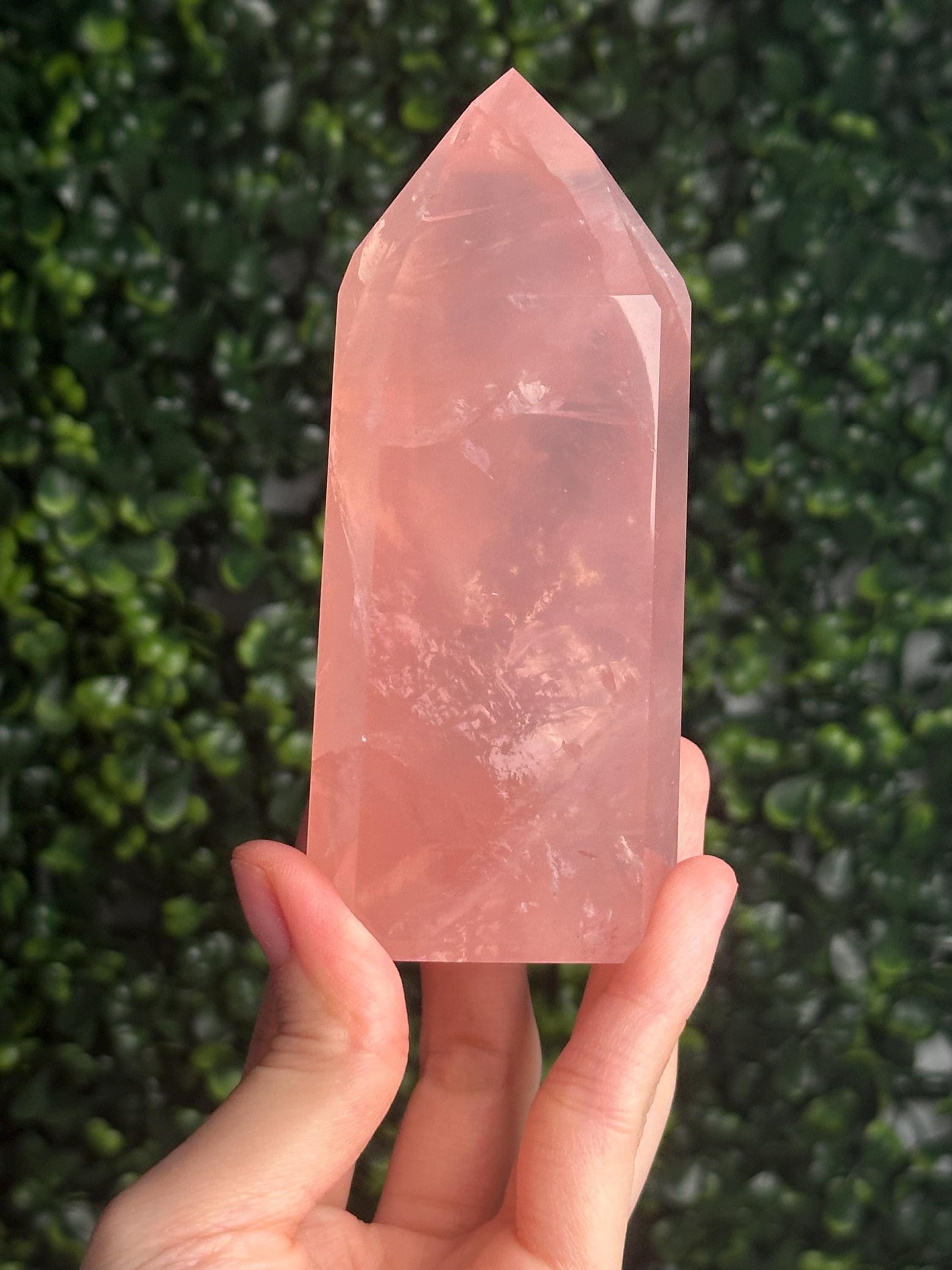 HQ Gemmy Rose Quartz Tower from Brazil | Natural High Clarity Pink Quartz Crystal Point | Collector Specimen, Home Decor & Gift