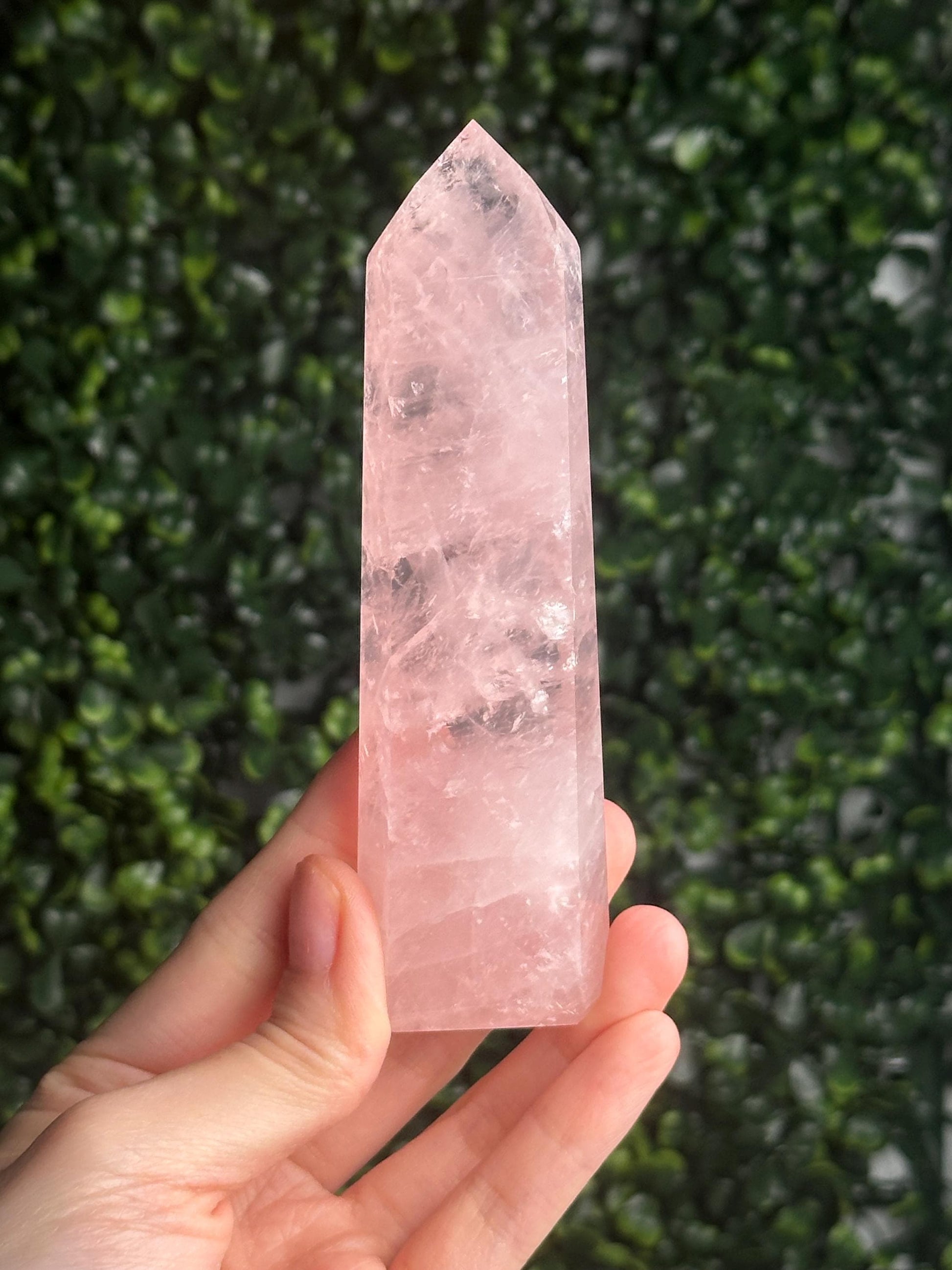 HQ Gemmy Rose Quartz Tower from Brazil | Natural High Clarity Pink Quartz Crystal Point | Collector Specimen, Home Decor & Gift