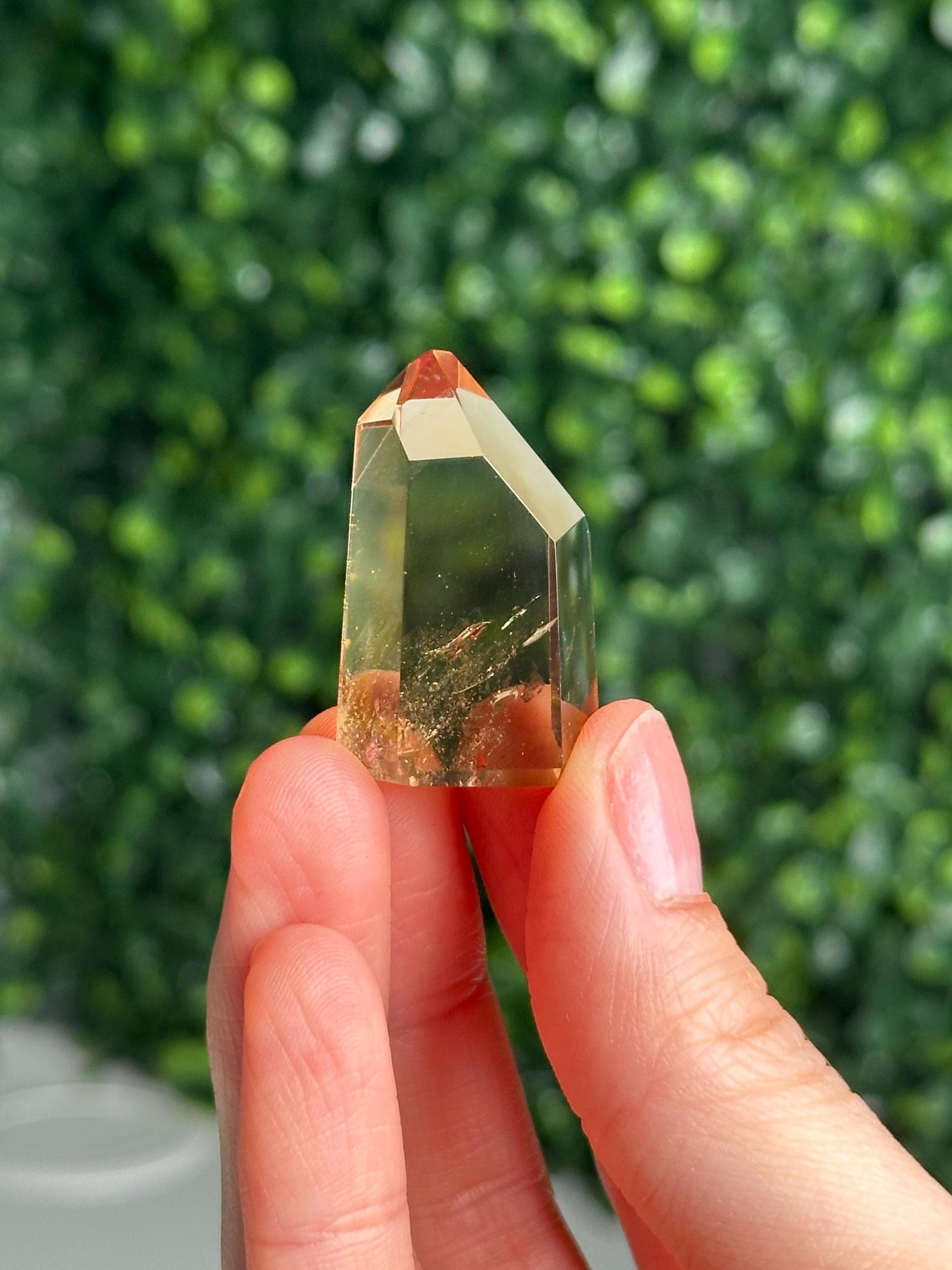 Mini HQ Citrine Tower | Natural Yellow Quartz Crystal Point | Polished Standing Citrine Specimen | Golden Mineral Decor Stone for Display
