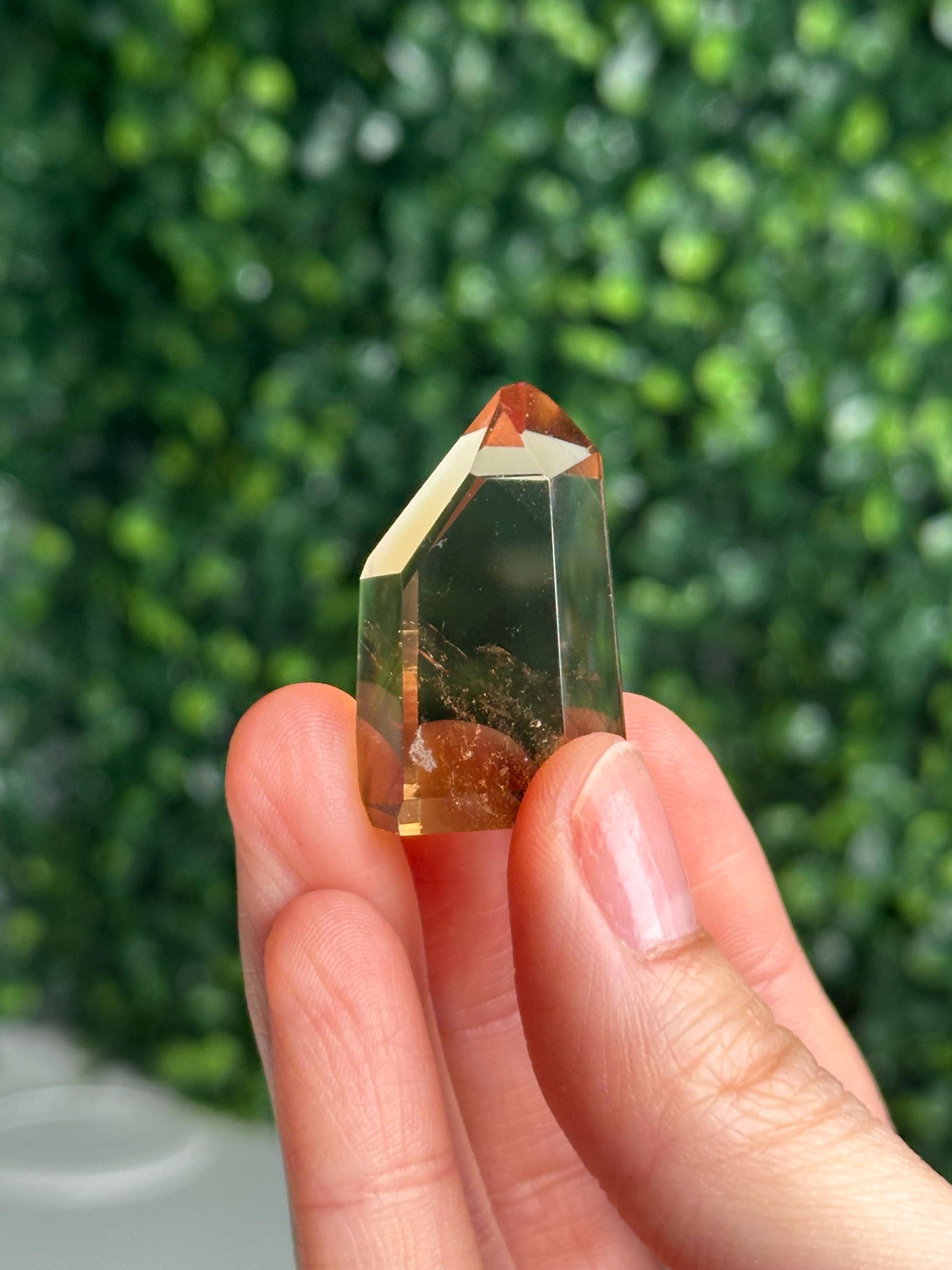 Mini HQ Citrine Tower | Natural Yellow Quartz Crystal Point | Polished Standing Citrine Specimen | Golden Mineral Decor Stone for Display