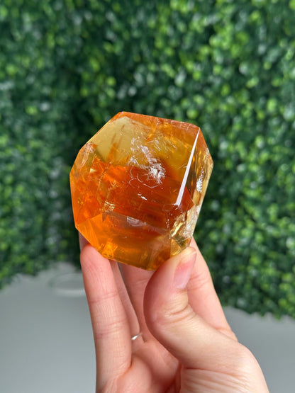 Honey Calcite Freeform | Natural Golden Calcite Crystal | Polished Mineral Display, Home Decor, Collector Specimen & Unique Gift