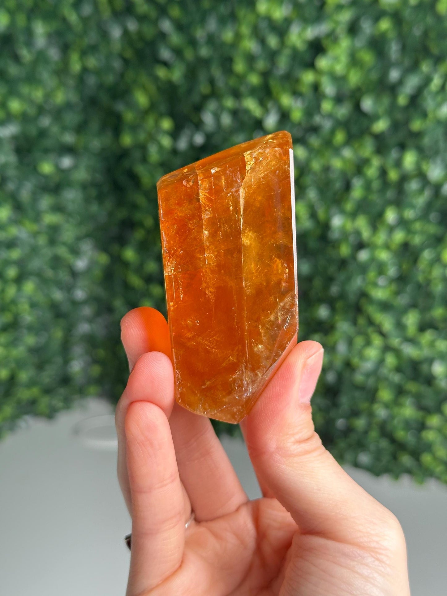 Honey Calcite Freeform | Natural Golden Calcite Crystal | Polished Mineral Display, Home Decor, Collector Specimen & Unique Gift