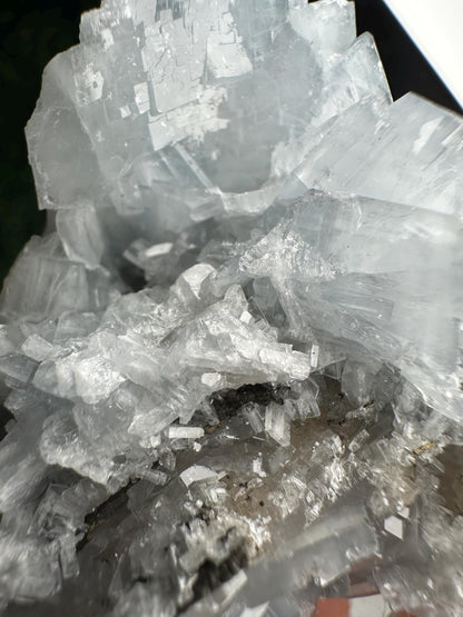 Blue Barite on Quartz from Moscona Mine, Spain | Natural Barite Crystal Specimen on Quartz Matrix | Mineral Collector Display & Unique Gift