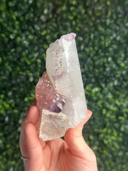 Amethyst with Calcite Specimen | Natural Purple Quartz Crystal Cluster | Sparkling Mineral Display Piece, Collector Gift & Home Decor