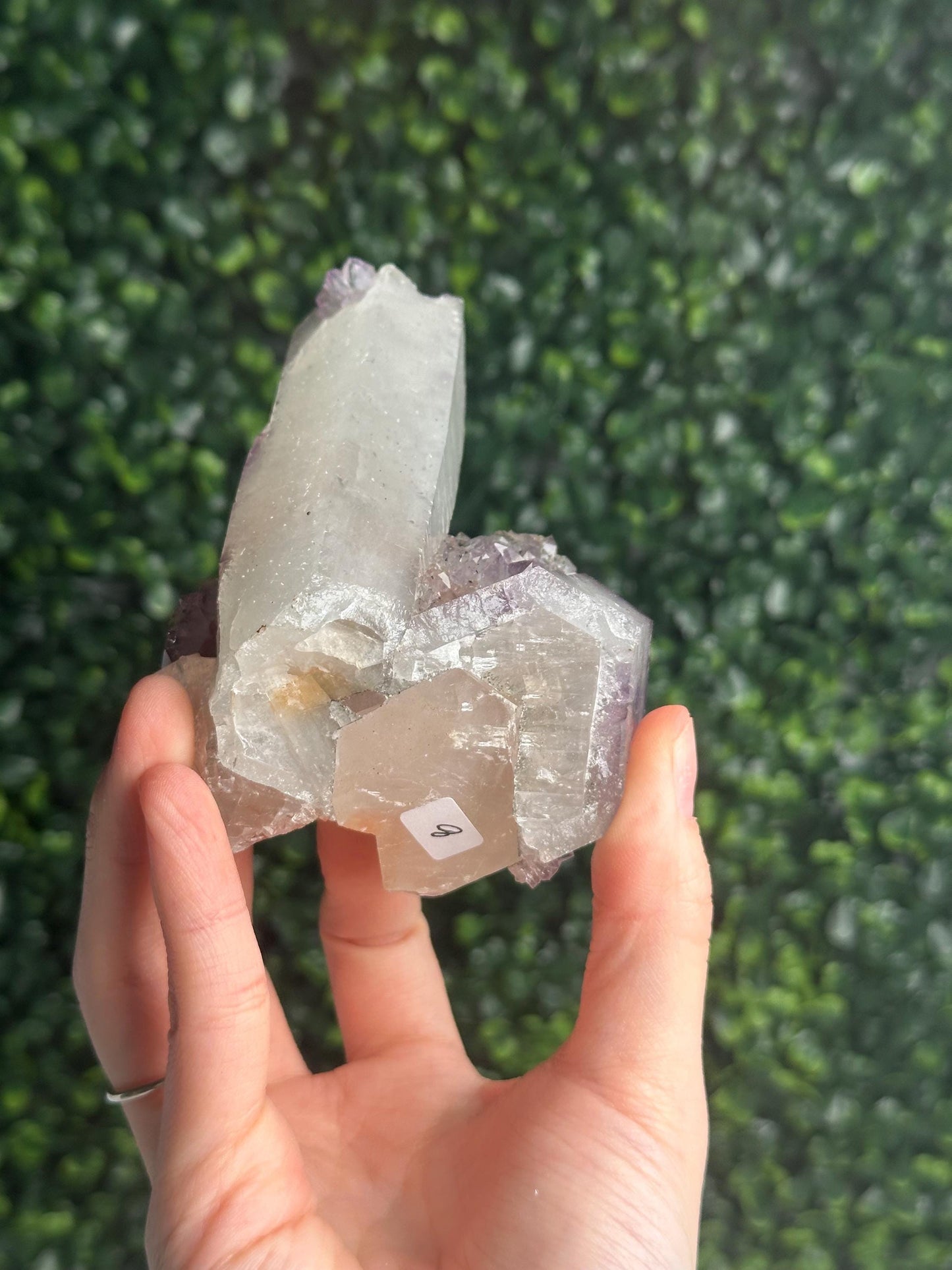 Amethyst with Calcite Specimen | Natural Purple Quartz Crystal Cluster | Sparkling Mineral Display Piece, Collector Gift & Home Decor