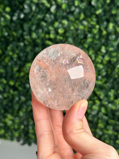 Pink Fire Quartz | Natural Hematite Included Quartz Crystal | Vibrant Mineral Display Piece for Collectors Cabinet Decor Accent