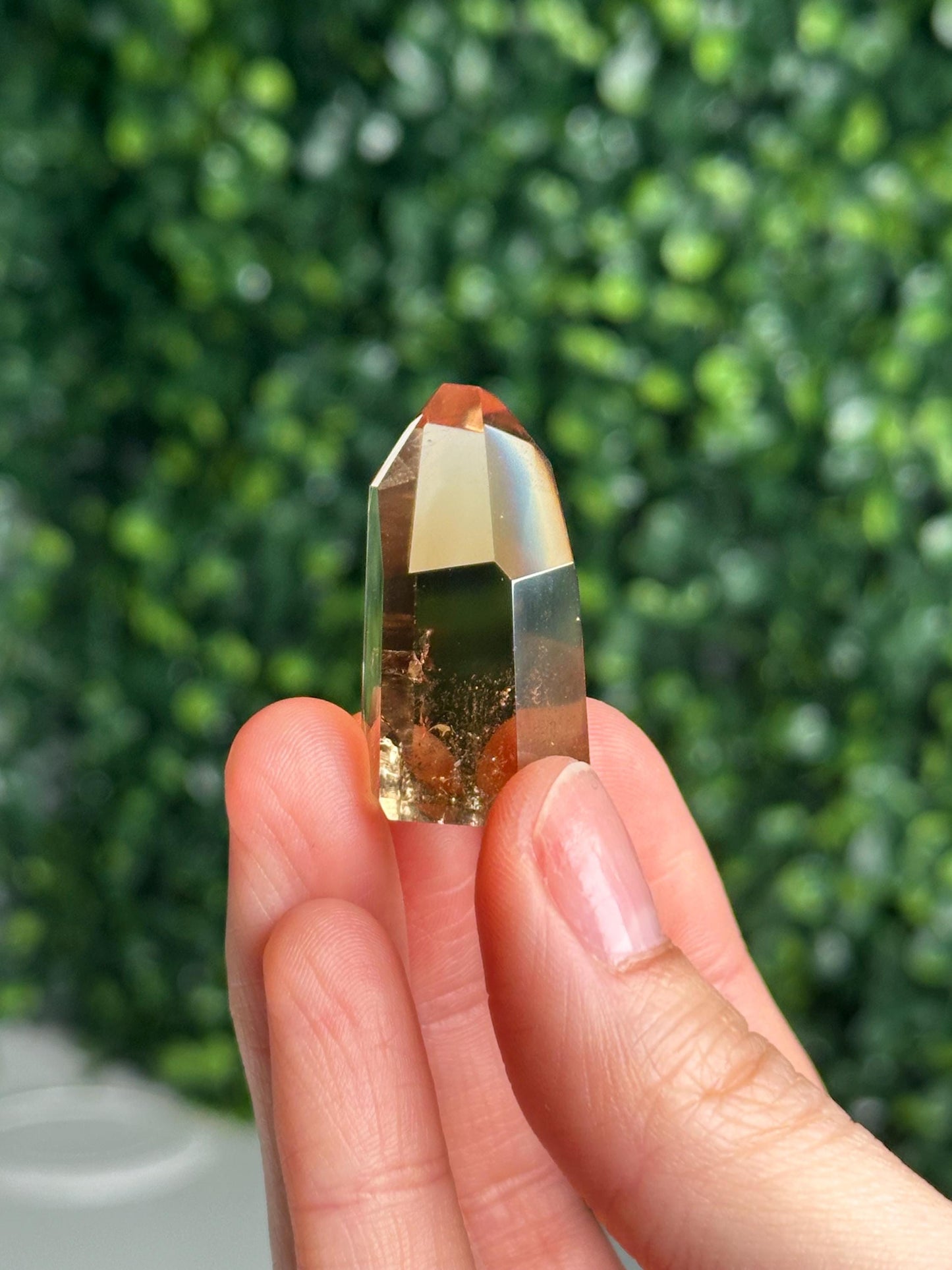 Mini HQ Citrine Tower | Natural Yellow Quartz Crystal Point | Polished Standing Citrine Specimen | Golden Mineral Decor Stone for Display