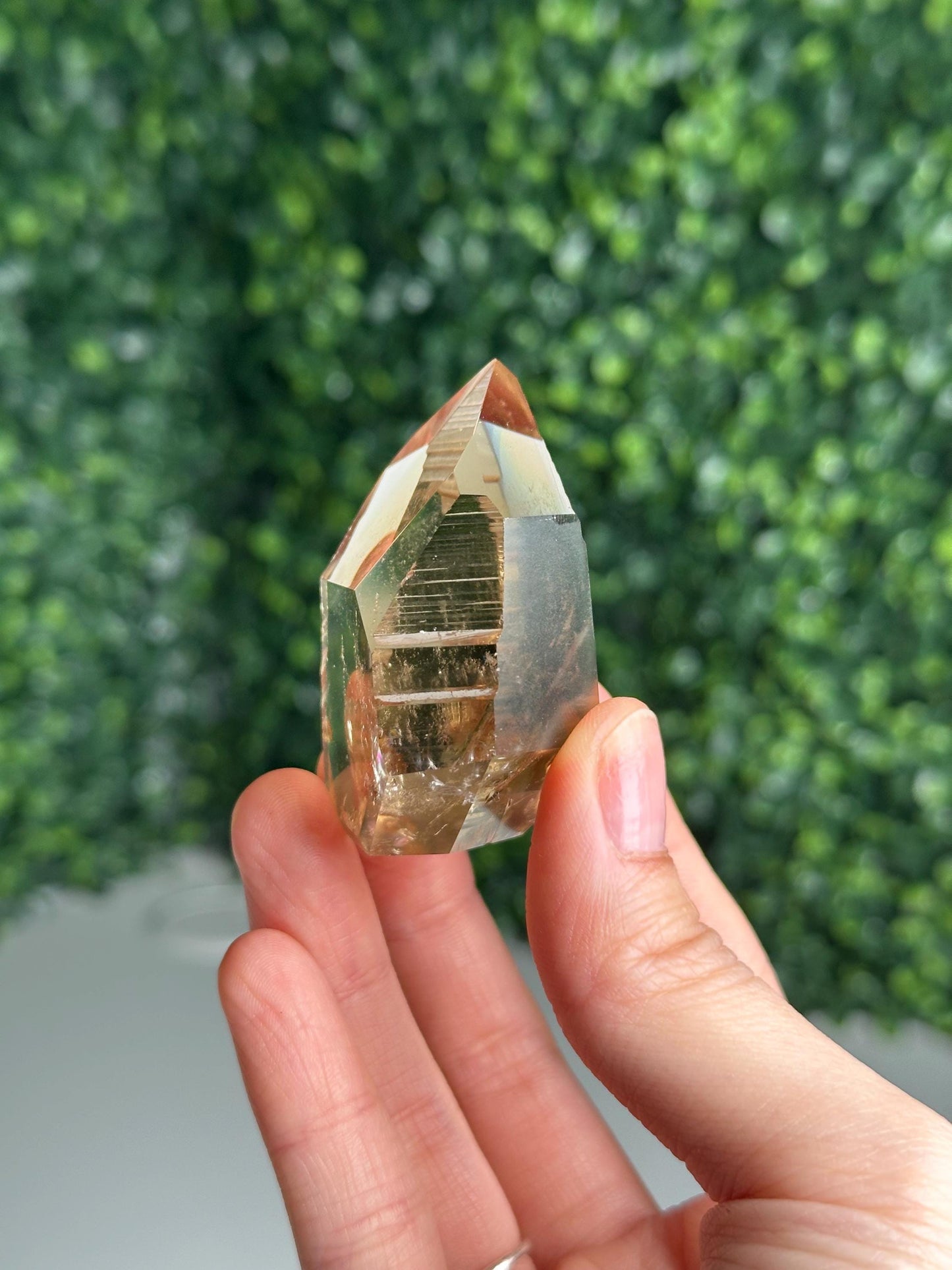 Citrine Lemurian Tower | Natural Golden Quartz Crystal Point | Polished Generator Tower for Home Decor, Collectors & Crystal Display