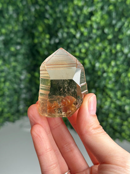 Citrine Lemurian Tower | Natural Golden Quartz Crystal Point | Polished Generator Tower for Home Decor, Collectors & Crystal Display
