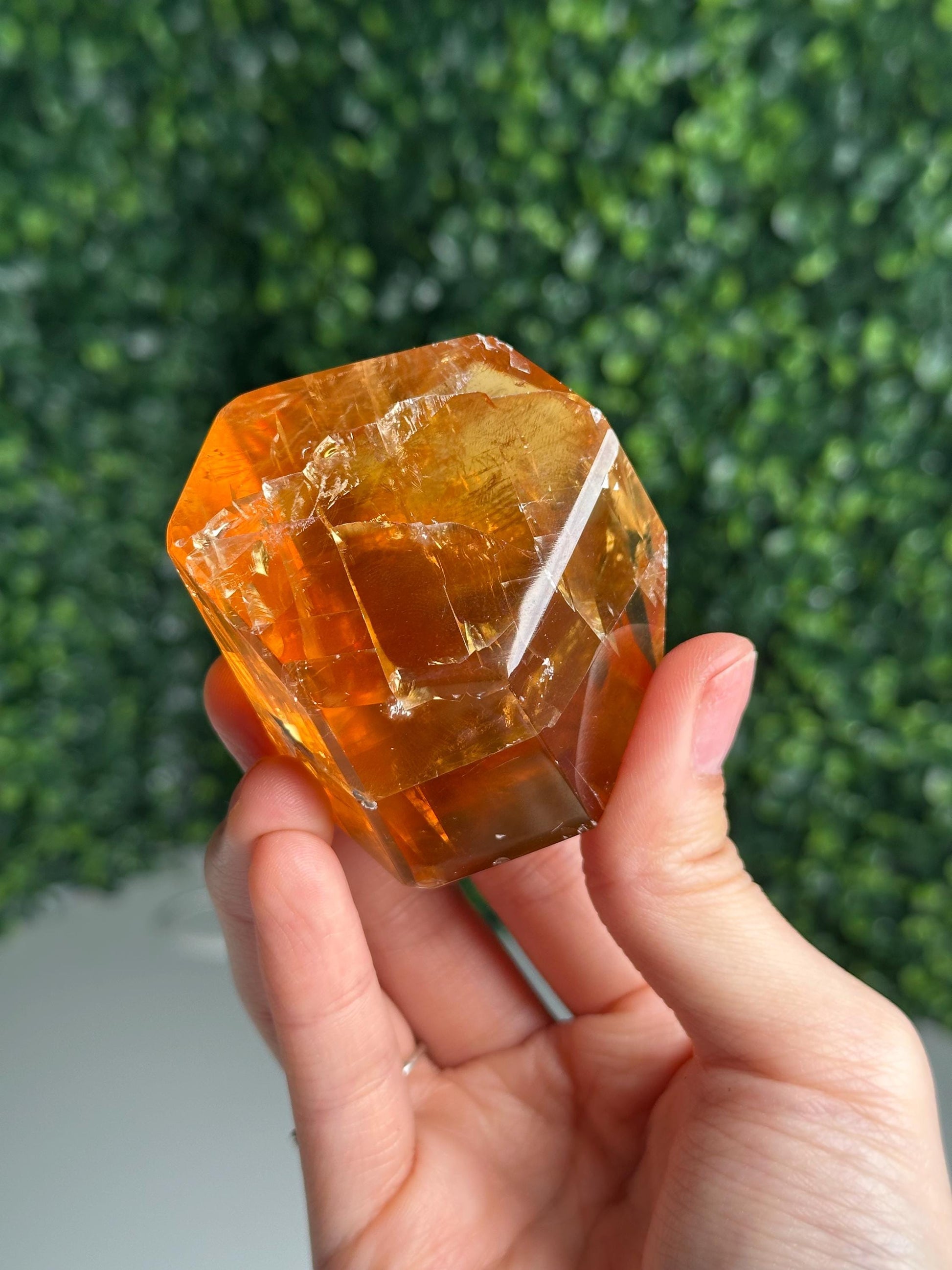 Honey Calcite Freeform | Natural Golden Calcite Crystal | Polished Mineral Display, Home Decor, Collector Specimen & Unique Gift