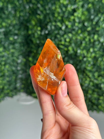 Honey Calcite Freeform | Natural Golden Calcite Crystal | Polished Mineral Display, Home Decor, Collector Specimen & Unique Gift