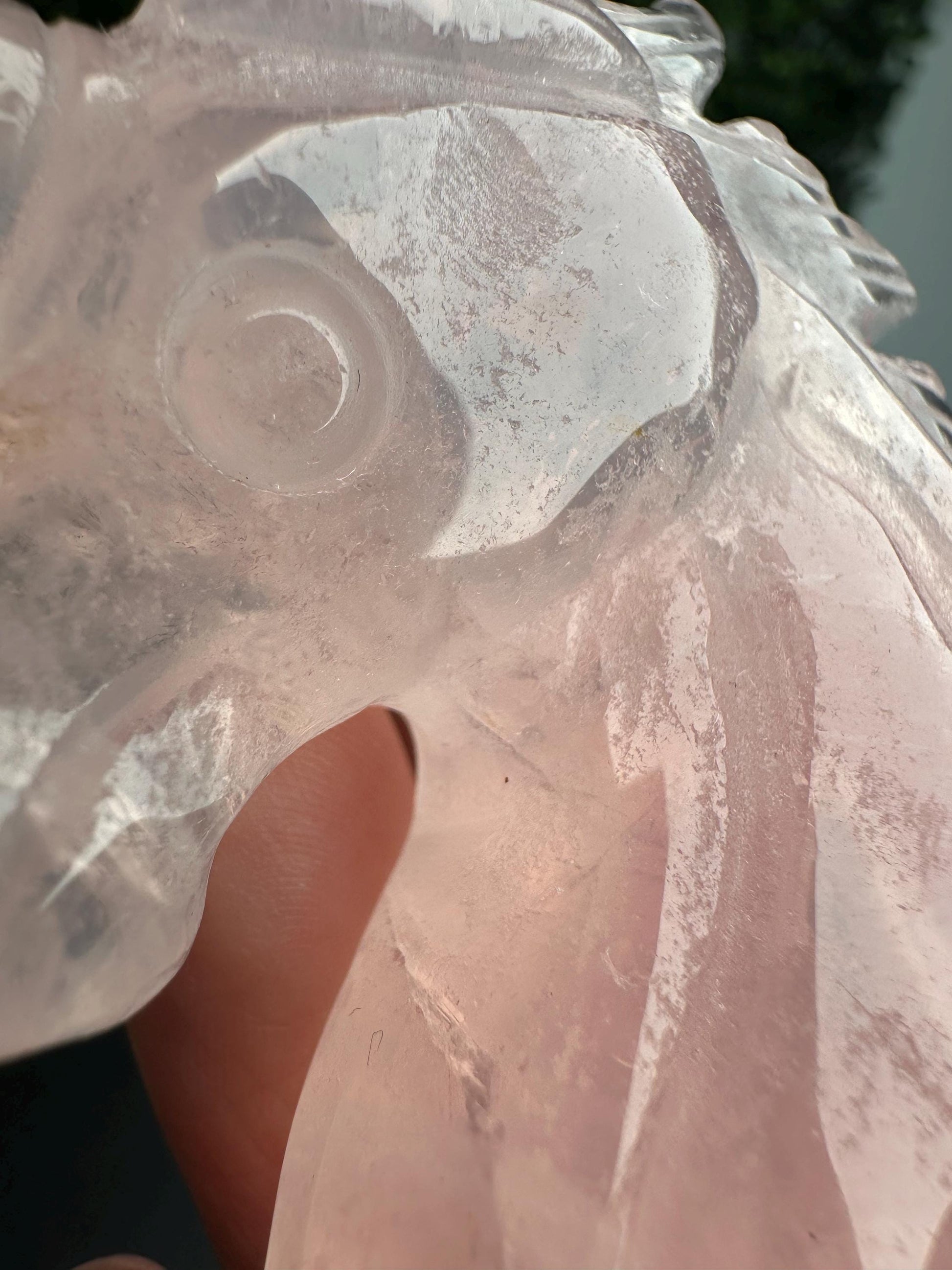 Rose Quartz Unicorn Carving | Natural Pink Quartz Crystal Figurine | Hand Carved Fantasy Animal, Crystal Decor, Collector Piece & Gift