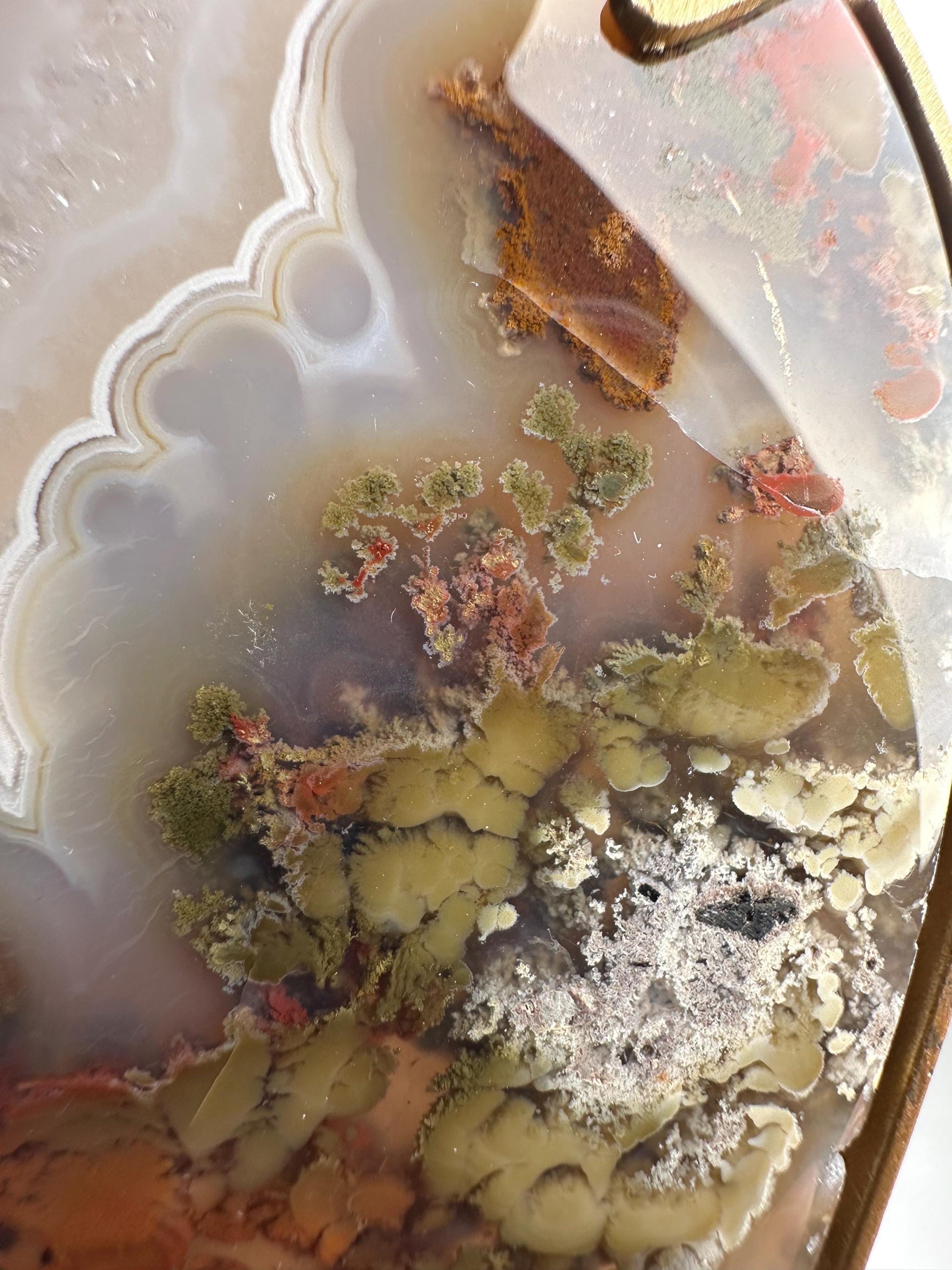 Scenic Moss Agate Heart on Stand | Natural Crystal Display | Polished Gemstone with Landscape Patterns | Unique Home Decor Piece