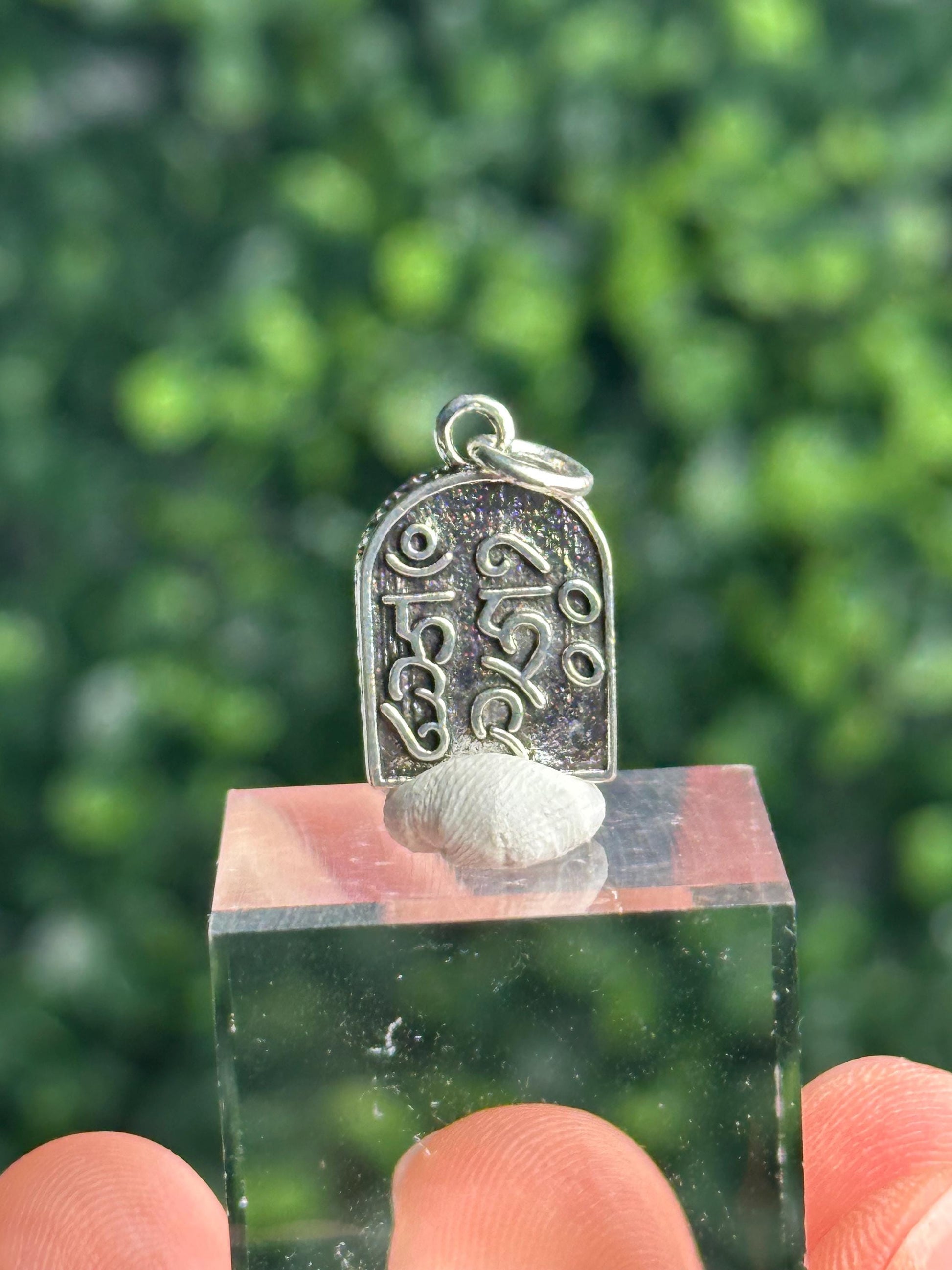 Mini Silver Ganesha Pendant | Hindu Elephant God Charm | Ganesh Spiritual Jewelry | Small Meditation Amulet | Protection Good Luck Gift