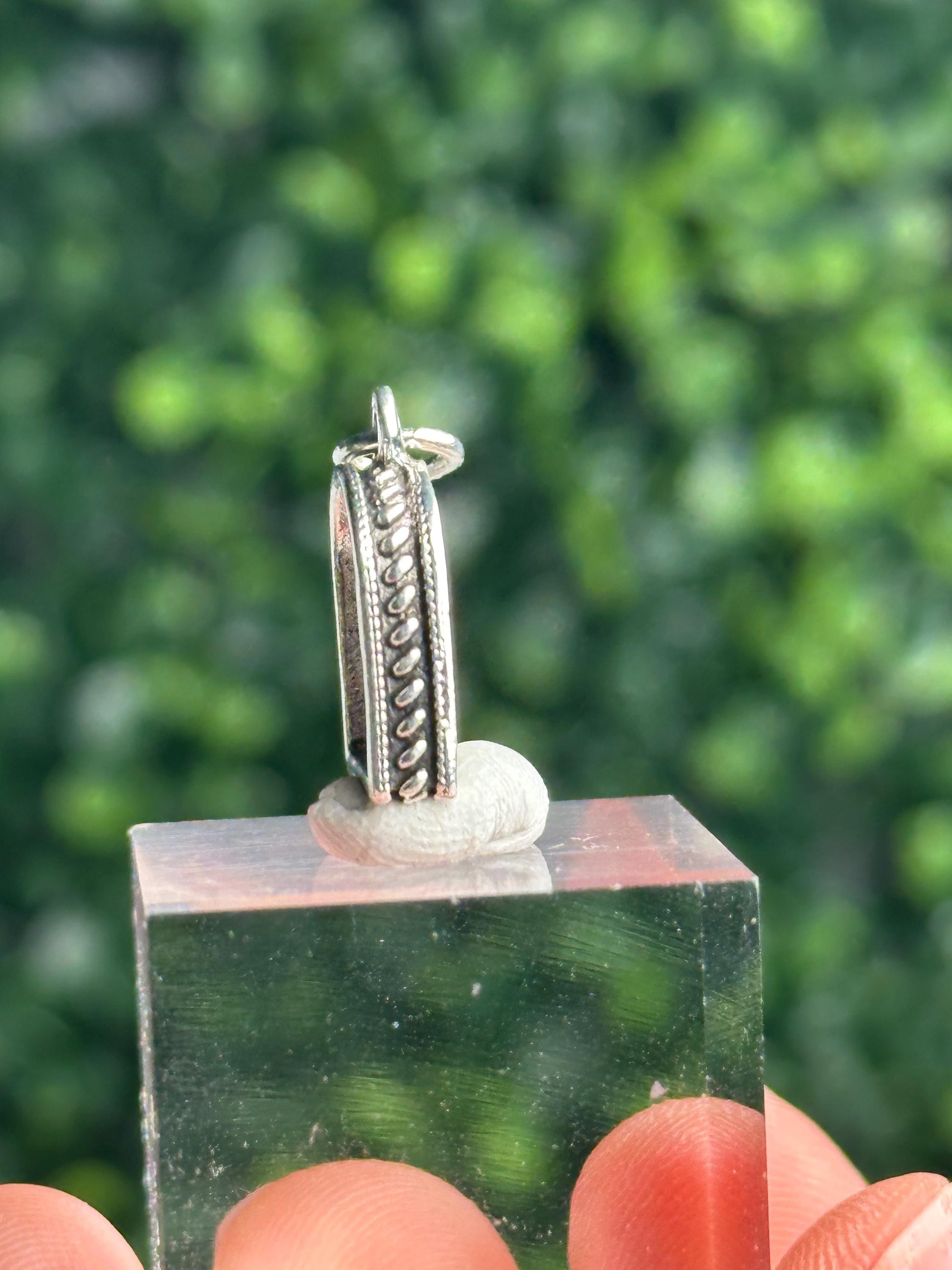 Mini Silver Ganesha Pendant | Hindu Elephant God Charm | Ganesh Spiritual Jewelry | Small Meditation Amulet | Protection Good Luck Gift