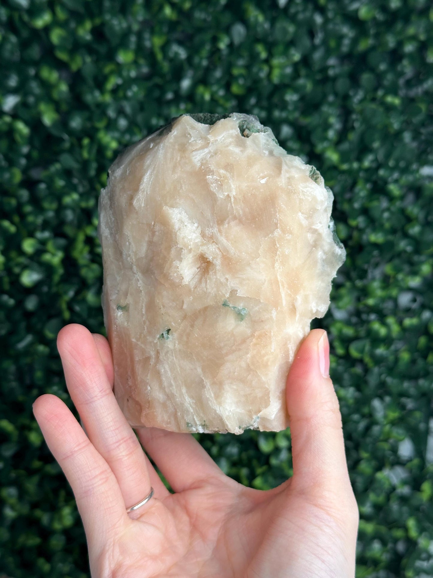 Celadonite Included Apophyllite on Stilbite with Chlorite | Natural Green Crystal Cluster | Mineral Specimen, Collector Display & Decor