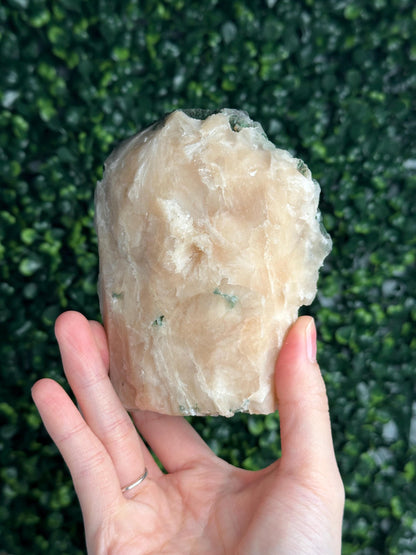 Celadonite Included Apophyllite on Stilbite with Chlorite | Natural Green Crystal Cluster | Mineral Specimen, Collector Display & Decor