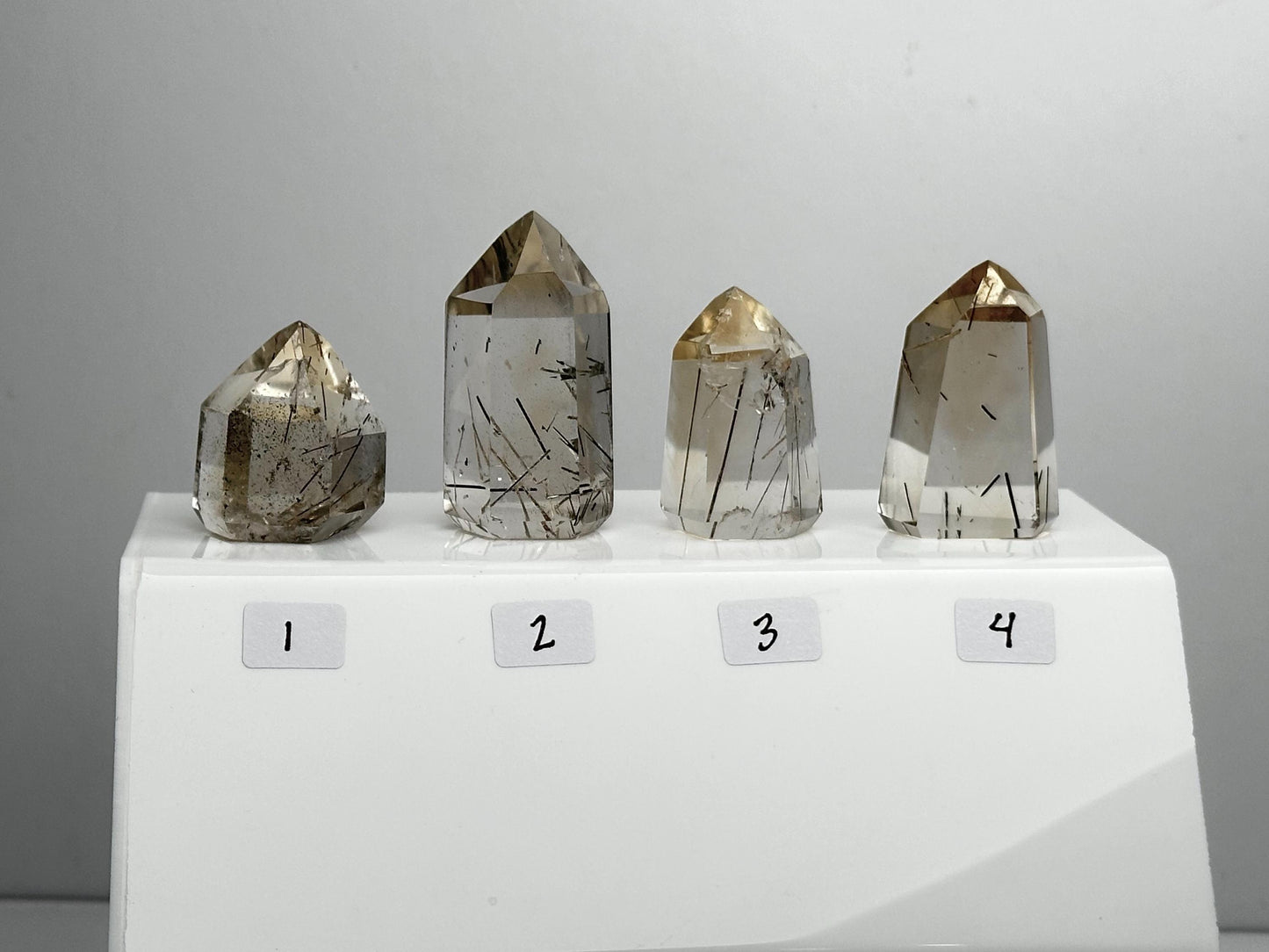 RARE Citrine & Clear Quartz with Rutile – You Pick | Polished Towers | Needle Inclusion Quartz Points | Natural Yellow and Clear Specimens