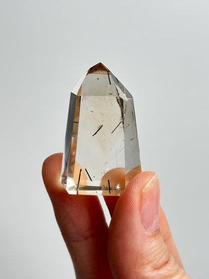 RARE Citrine & Clear Quartz with Rutile – You Pick | Polished Towers | Needle Inclusion Quartz Points | Natural Yellow and Clear Specimens