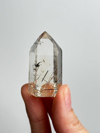 RARE Citrine & Clear Quartz with Rutile – You Pick | Polished Towers | Needle Inclusion Quartz Points | Natural Yellow and Clear Specimens
