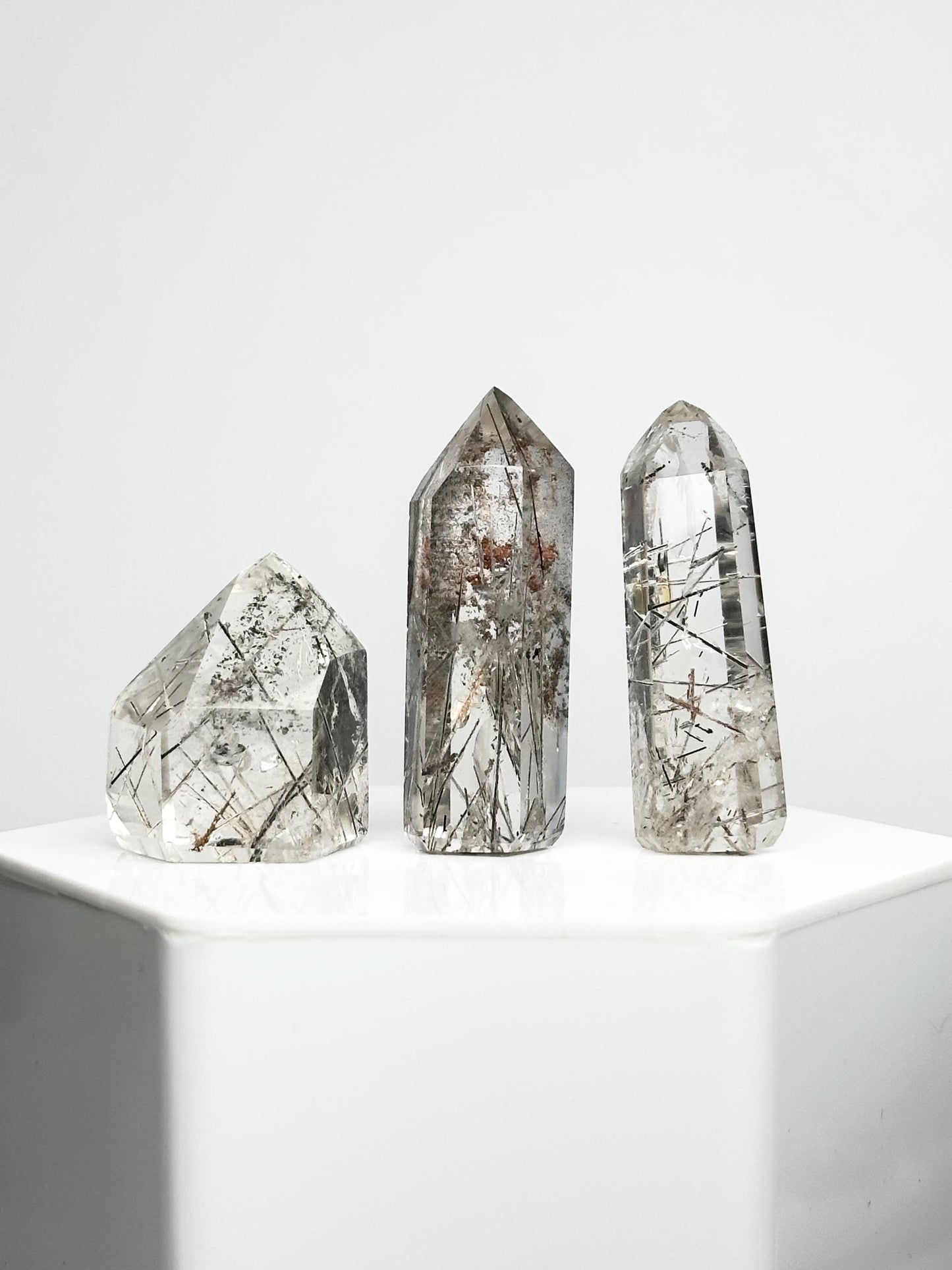 Clear Quartz with Rutile & Lodolite Inclusions - YOU PICK! | Natural Rutilated Crystal | Garden Quartz Mineral Specimens | Collector Stones