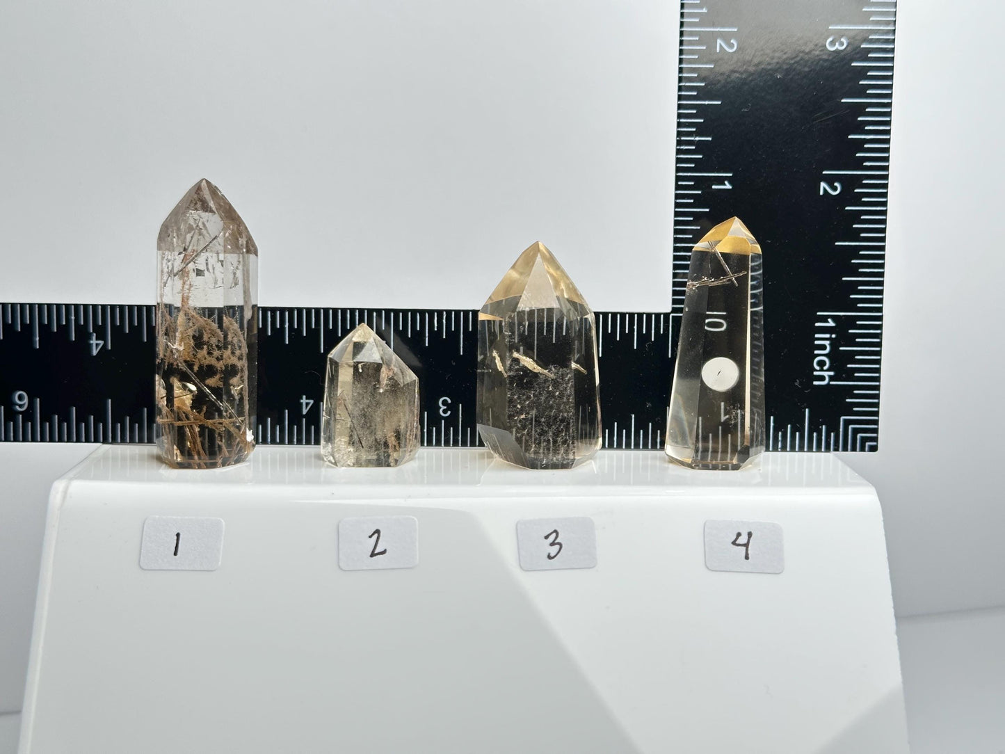 RARE Citrine & Clear Quartz with Rutile – You Pick | Polished Towers | Needle Inclusion Quartz Points | Natural Yellow and Clear Specimens