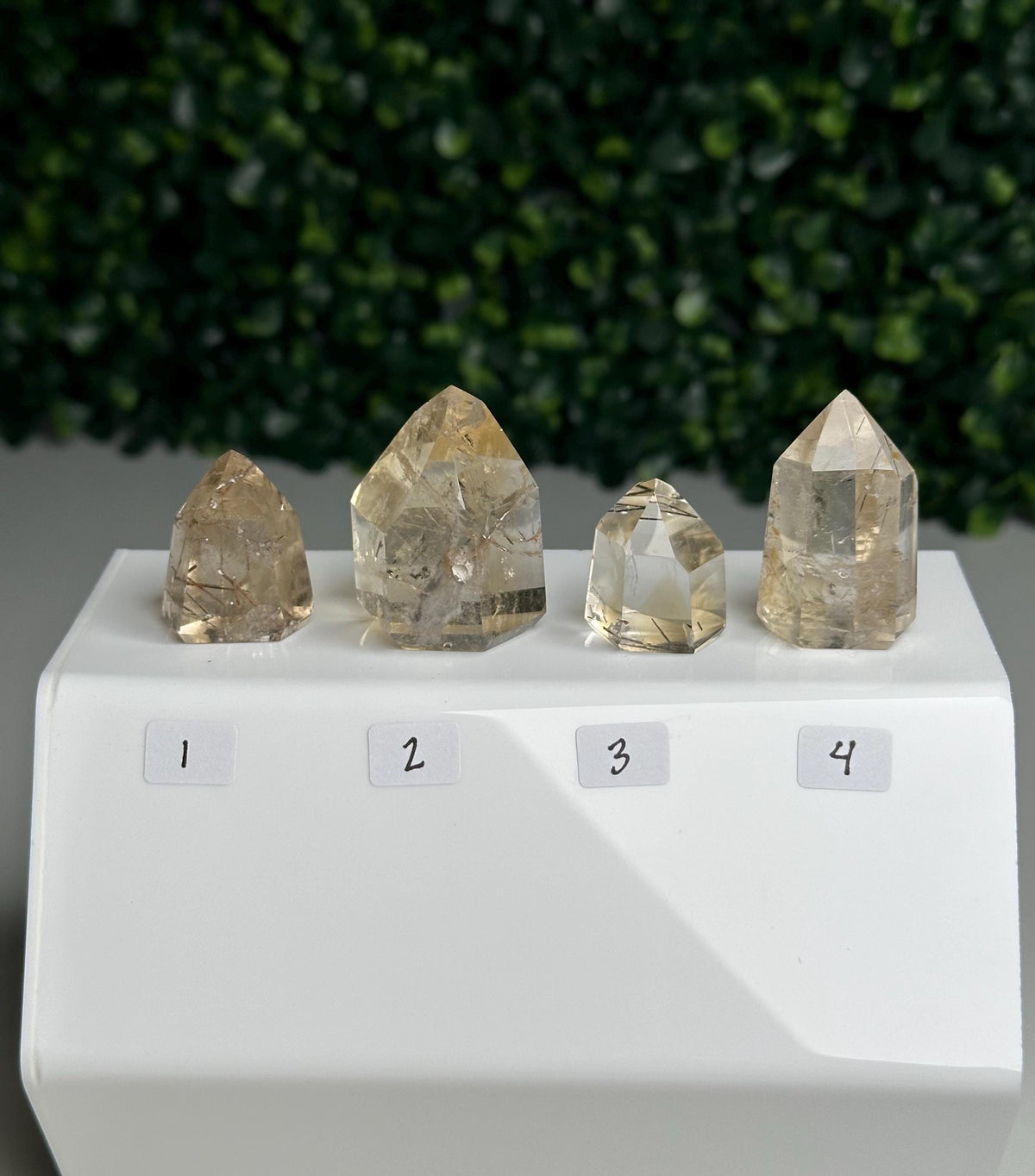 RARE Citrine & Clear Quartz with Rutile – You Pick | Polished Towers | Needle Inclusion Quartz Points | Natural Yellow and Clear Specimens