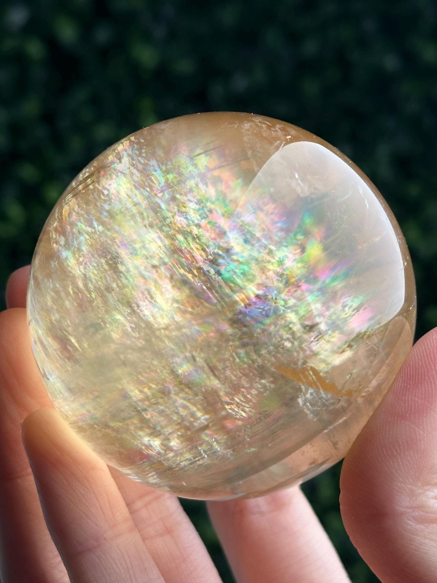 Honey Calcite Sphere | Natural Golden Yellow Calcite Crystal Ball | Polished Mineral Display Home Decor, Collector Piece Unique Crystal Gift