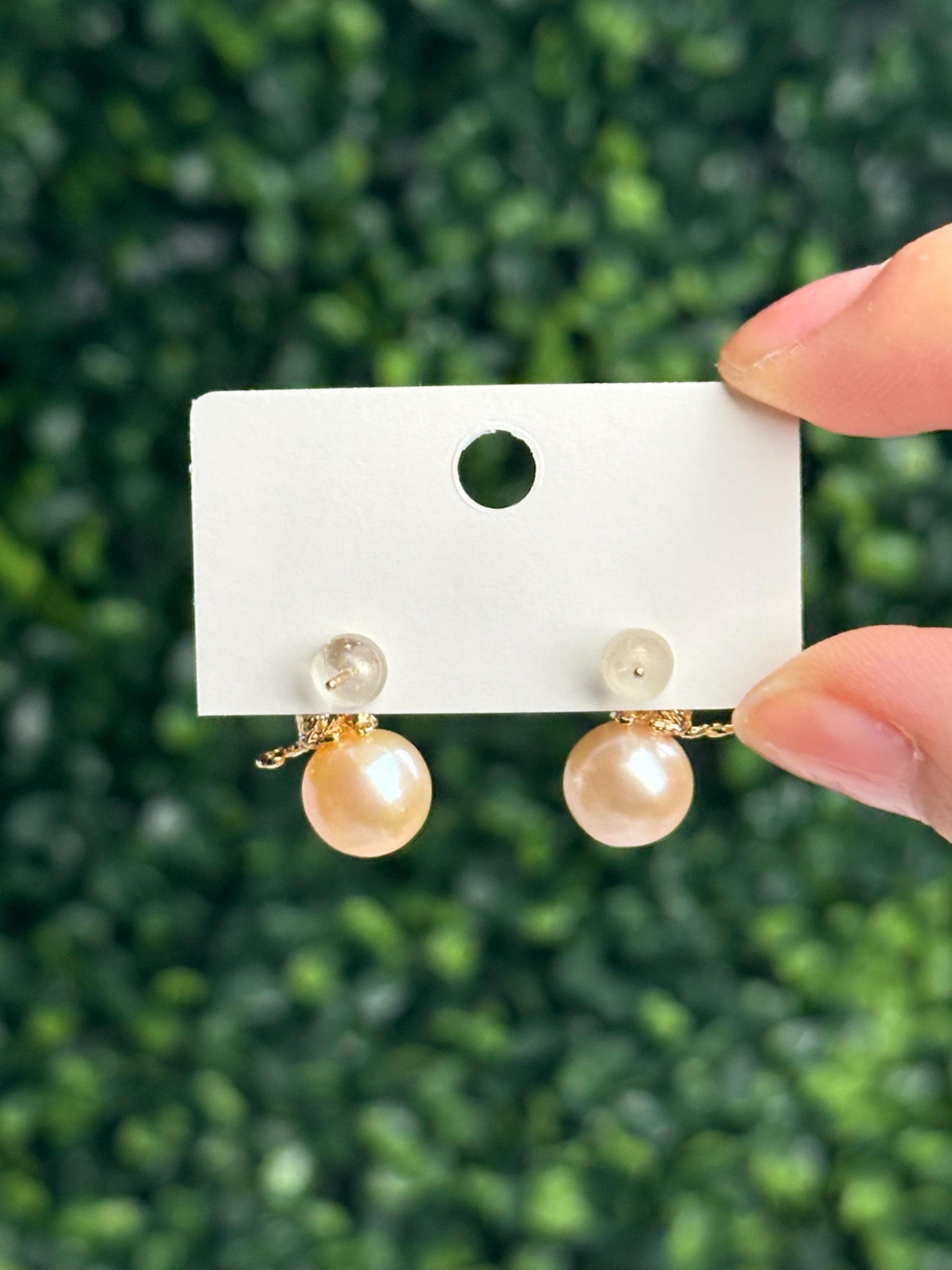 Sitting Cat Pearl Stud Earrings | Gold Plated Cat Earrings with Freshwater Pearls | Cute Animal Jewelry Gift for Cat Lovers & Everyday Wear