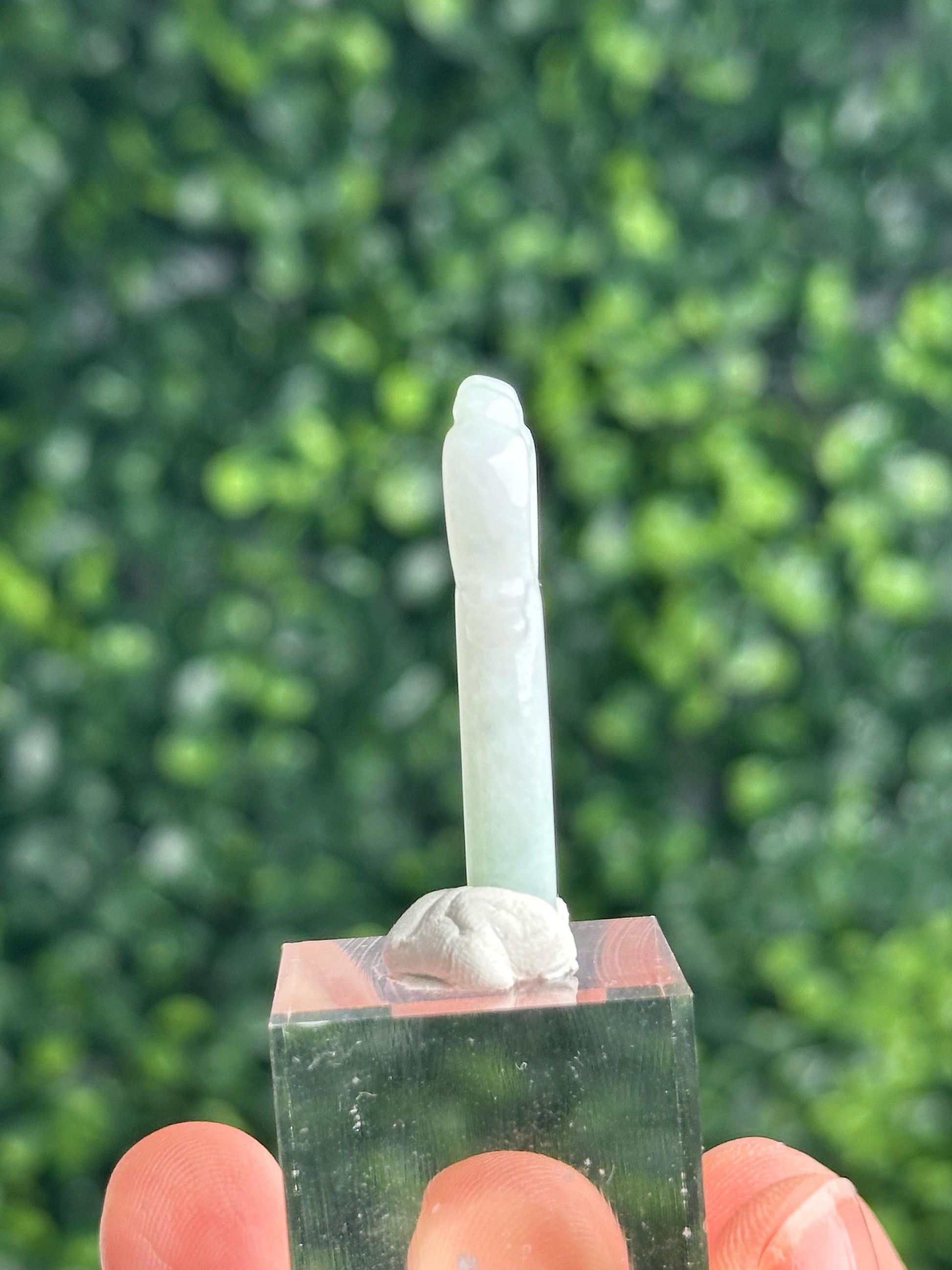 Jadeite Heart Key Pendant | Natural Jade Crystal Carving | Predrilled Heart Key Charm for Necklace, Jewelry Making, DIY & Collectors