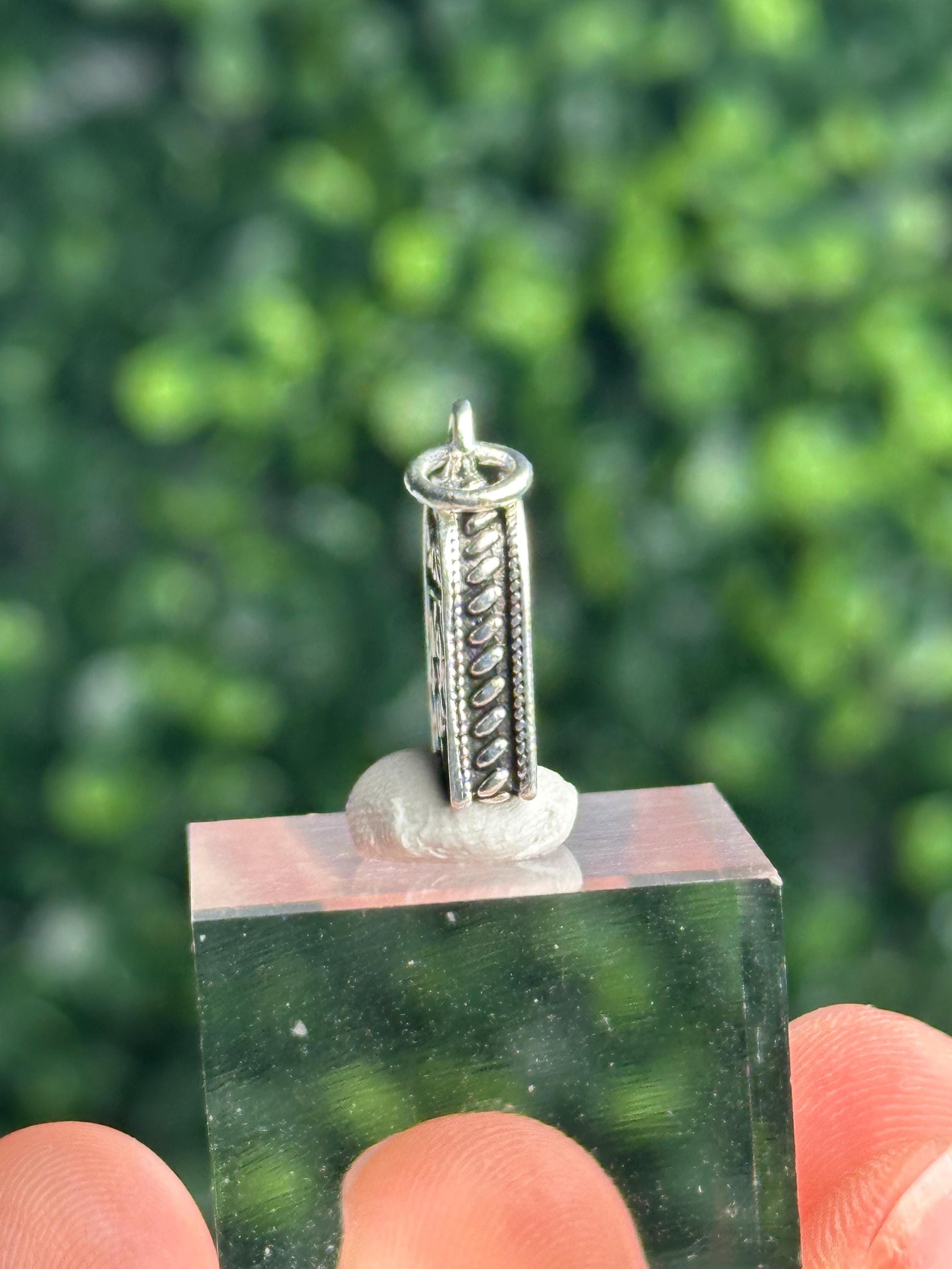 Mini Silver Ganesha Pendant | Hindu Elephant God Charm | Ganesh Spiritual Jewelry | Small Meditation Amulet | Protection Good Luck Gift