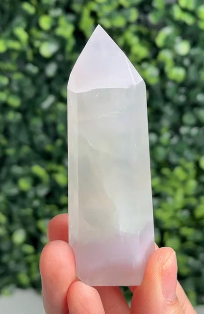 Yttrium Fluorite Tower - YOU PICK! | Natural Fluorite Crystal Point | Polished Mineral Specimen Collectors Display Decor Accent