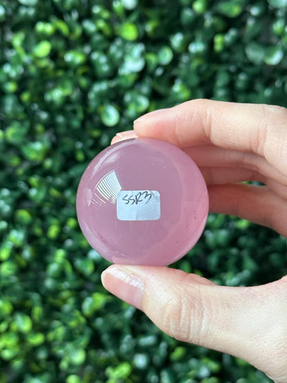 Rose Quartz Sphere – Polished Pink Crystal Orb of Love, Gentle Heart Chakra Stone, Decor, Meditation, or Gift Display