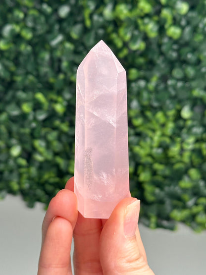 Rose Quartz Towers | Brazil | Natural Pink Crystal Point | Raw Standing Rose Quartz for Decor, Energy Work & Crystal Collectors