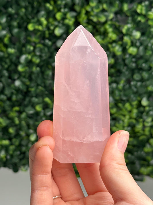 Rose Quartz Towers | Brazil | Natural Pink Crystal Point | Raw Standing Rose Quartz for Decor, Energy Work & Crystal Collectors