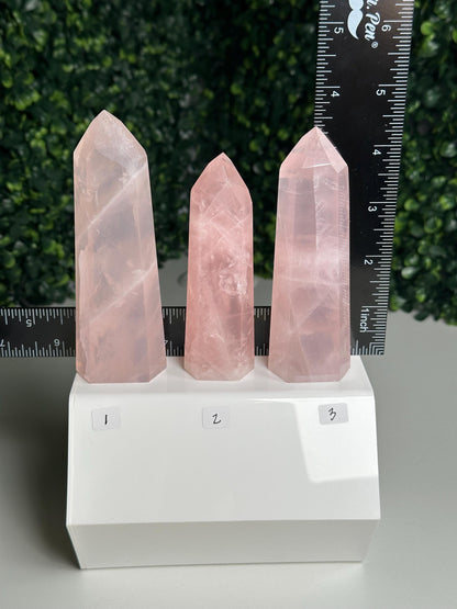 Rose Quartz Towers | YOU PICK! | Brazil | Natural Pink Crystal Point | Raw Standing Rose Quartz for Decor, Energy Work & Crystal Collectors