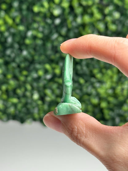 Utah Variscite Fish Carving | Natural Green Crystal Animal | Hand Carved Stone Fish Figurine | Mineral Specimen Collector Gift Decor