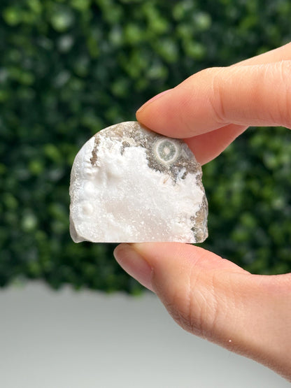 Mini Ocean Jasper Freeform | Natural Druzy Orbicular Jasper Crystal | Polished Madagascar Gemstone Display, Home Decor & Collector Gift