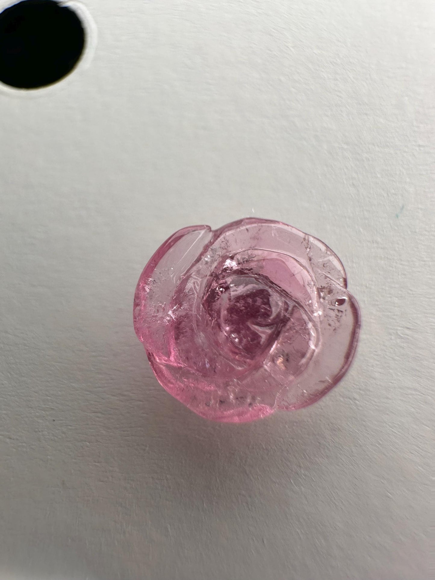 Pink Tourmaline Rose Stud Earrings | S925 Sterling Silver Floral Earrings | Natural Gemstone Flower Jewelry | Dainty Pink Crystal Gift