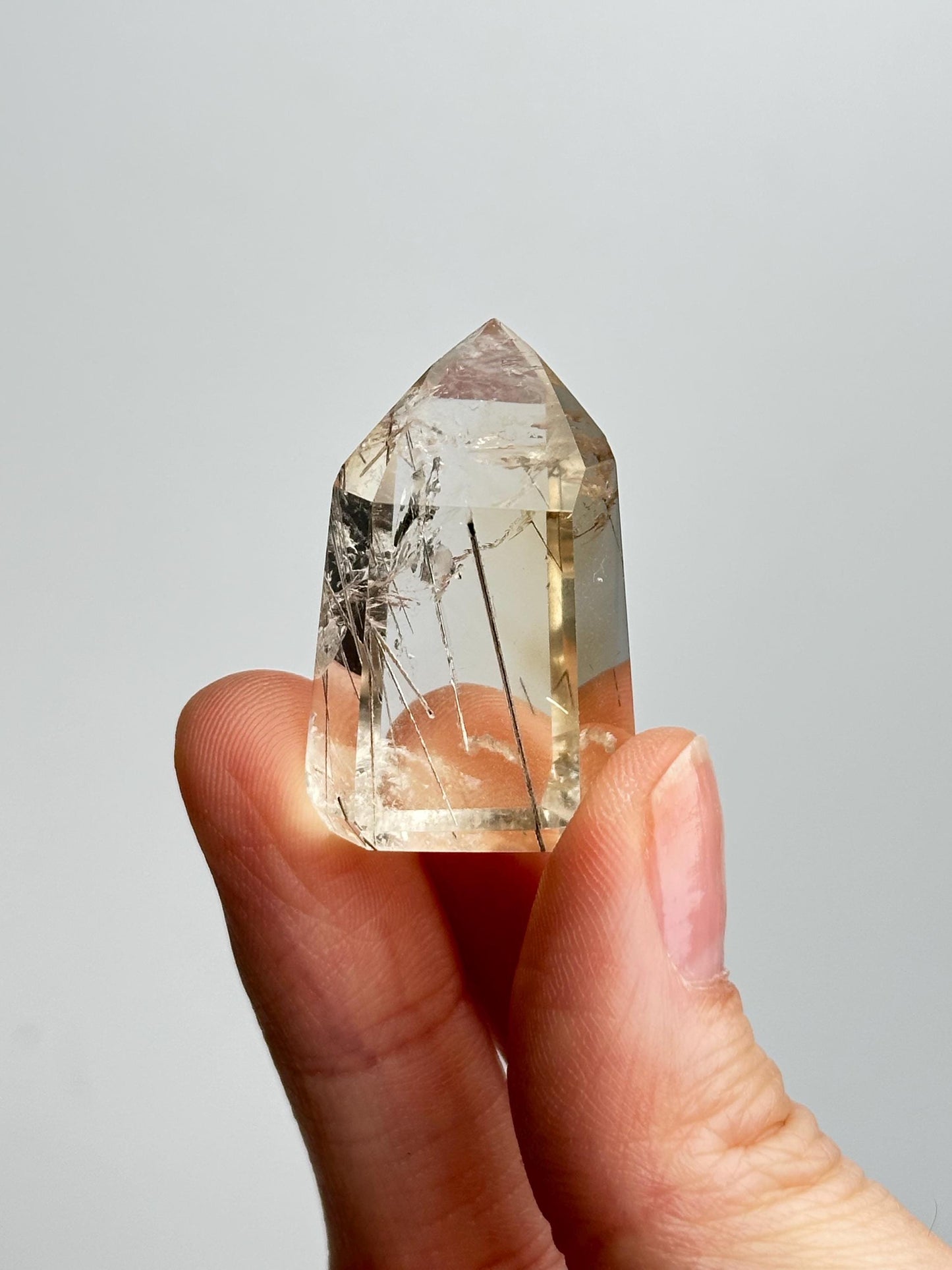 RARE Citrine & Clear Quartz with Rutile – You Pick | Polished Towers | Needle Inclusion Quartz Points | Natural Yellow and Clear Specimens