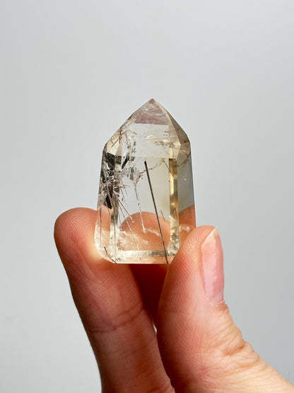 RARE Citrine & Clear Quartz with Rutile – You Pick | Polished Towers | Needle Inclusion Quartz Points | Natural Yellow and Clear Specimens