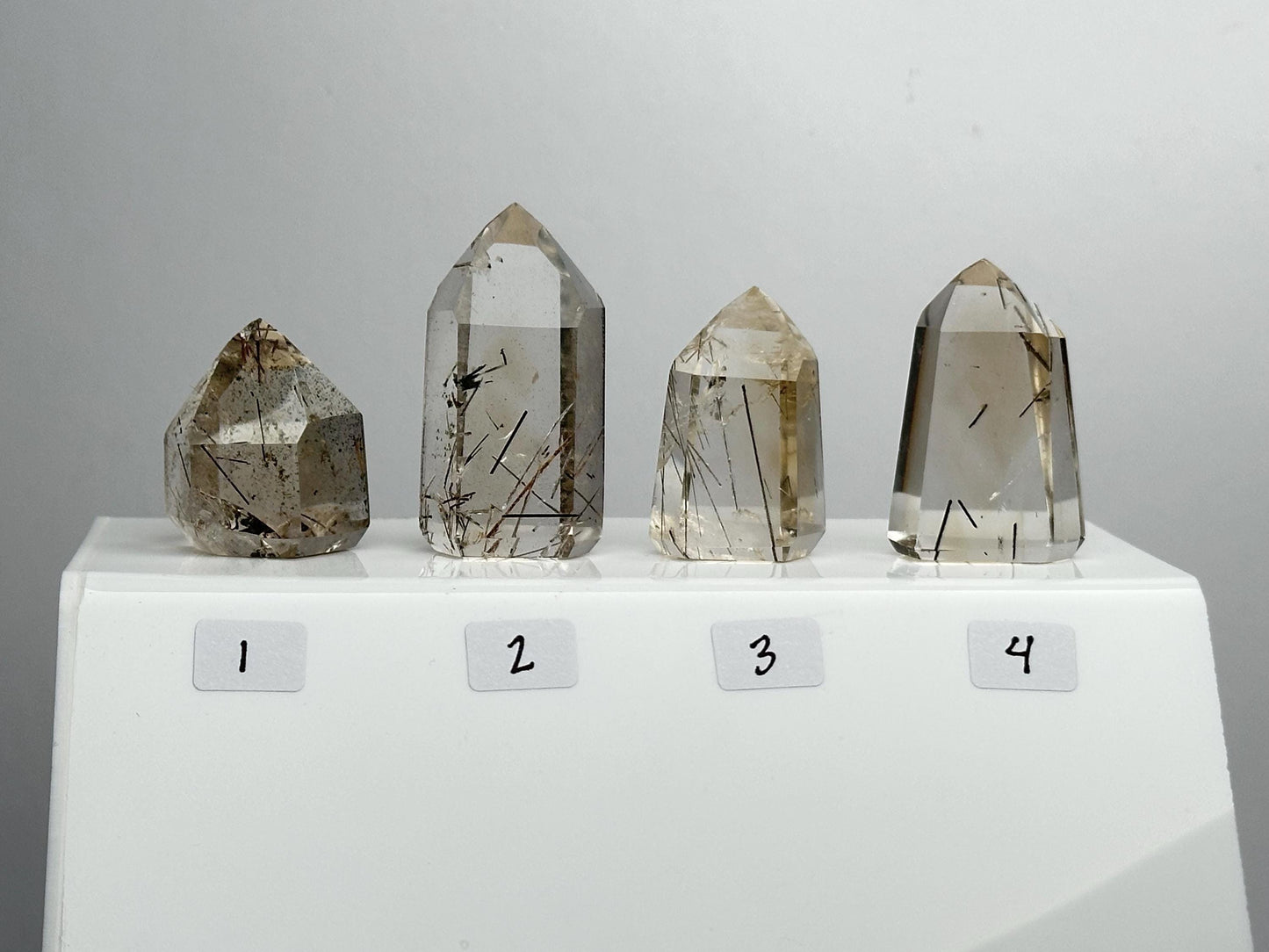 RARE Citrine & Clear Quartz with Rutile – You Pick | Polished Towers | Needle Inclusion Quartz Points | Natural Yellow and Clear Specimens