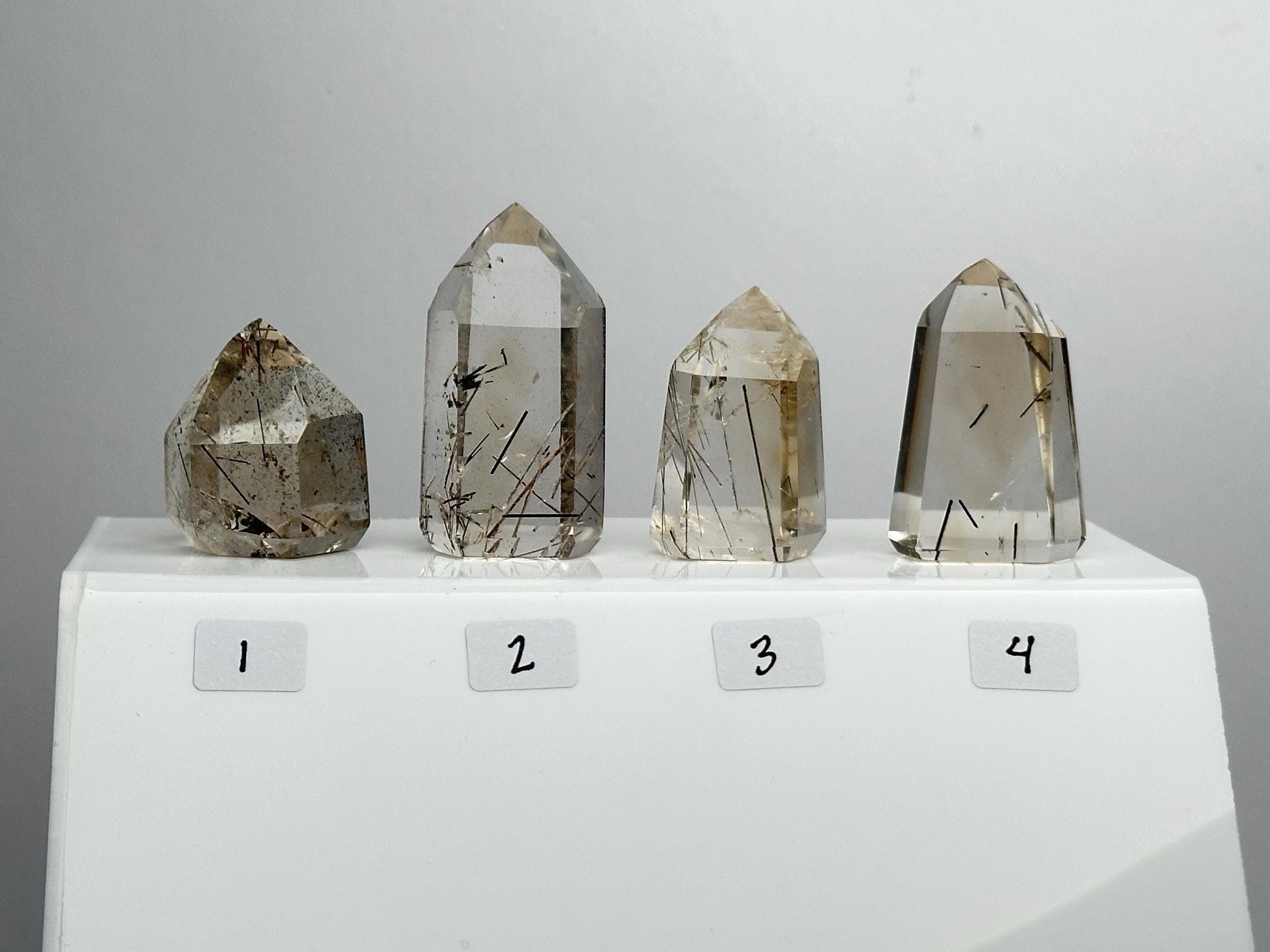 RARE Citrine & Clear Quartz with Rutile – You Pick | Polished Towers | Needle Inclusion Quartz Points | Natural Yellow and Clear Specimens