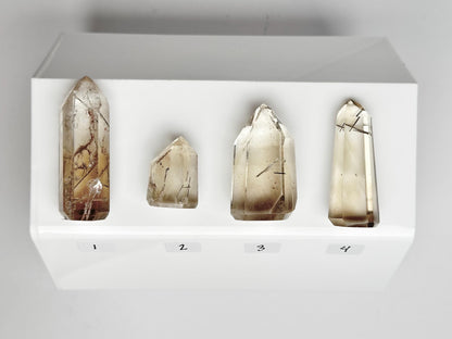 RARE Citrine & Clear Quartz with Rutile – You Pick | Polished Towers | Needle Inclusion Quartz Points | Natural Yellow and Clear Specimens