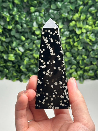 Stardust Obsidian Obelisks - YOU PICK | Natural Black Obsidian Towers with Inclusions | Polished Standing Specimens for Collectors & Display