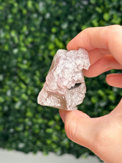 Crystallized Rose Quartz on Quartz with Mica & Green Tourmaline | Natural Multi Mineral Specimen | Canga Rosa Cluster Collector Display